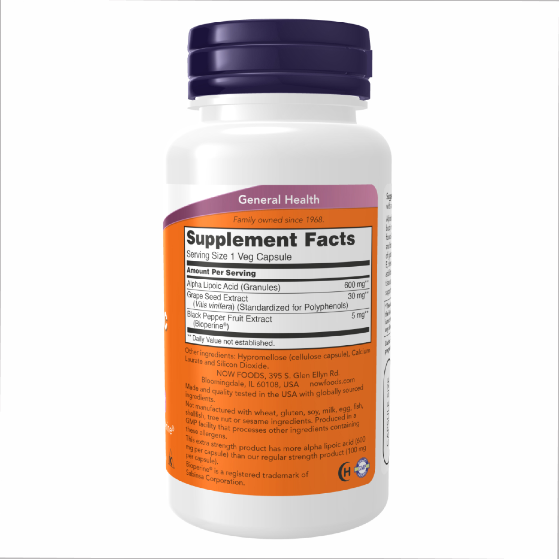 Alpha Lipoic Acid 600mg - 60 vcaps - Зображення 2