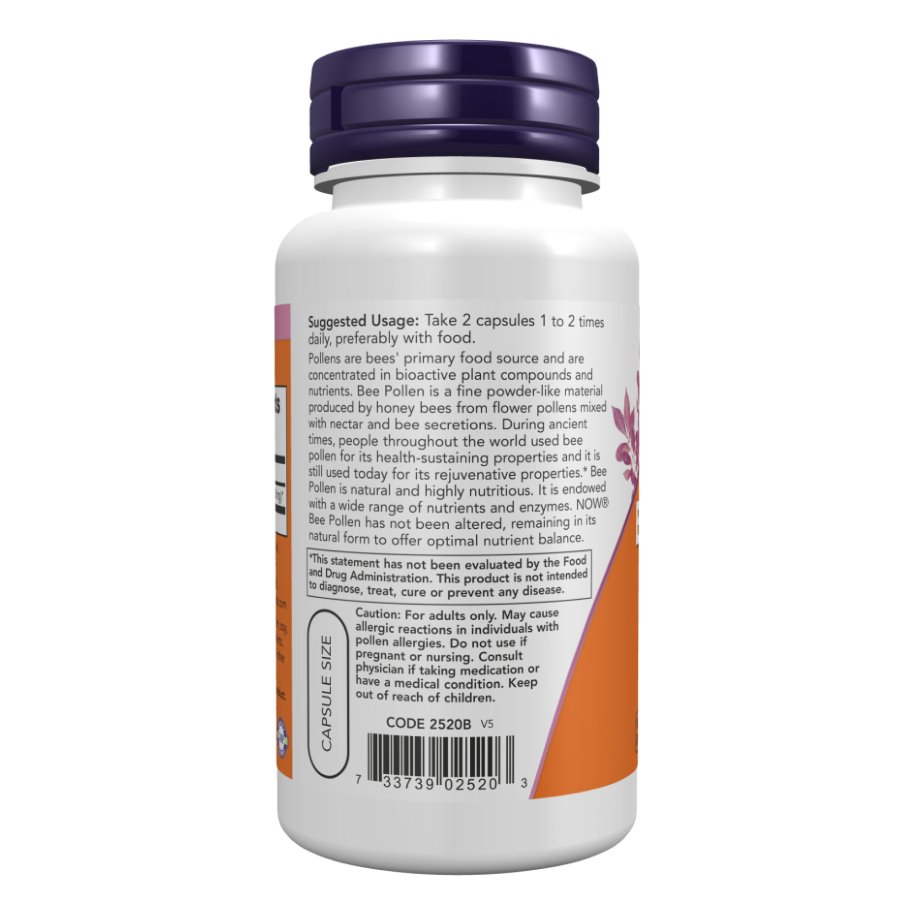 Bee Pollen 500mg - 100 caps - Зображення 3