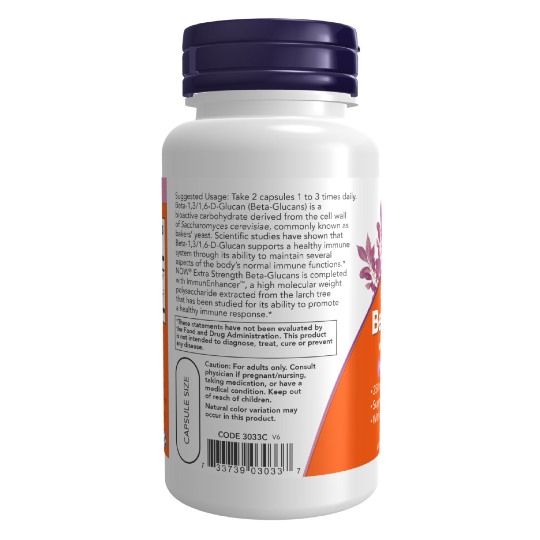 Beta-Glucans with ImmunEnhancer Extra Strength - 60 vcaps - Зображення 3
