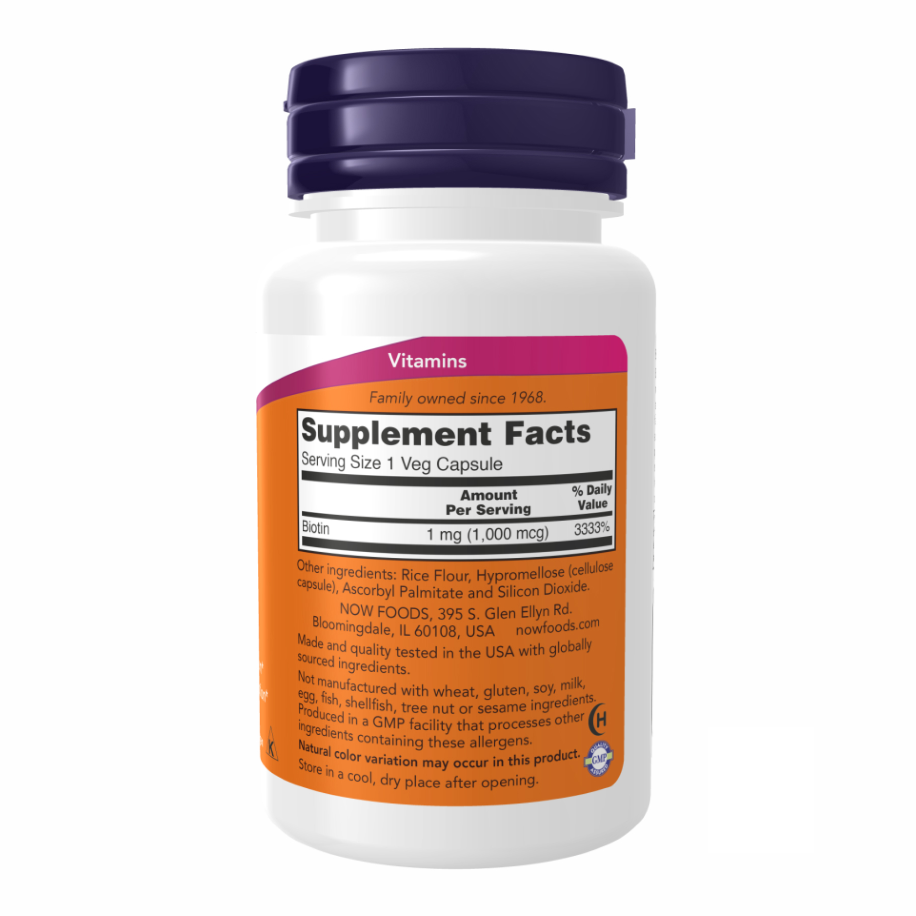 BIOTIN 1000mcg - 100 vcaps - Зображення 2
