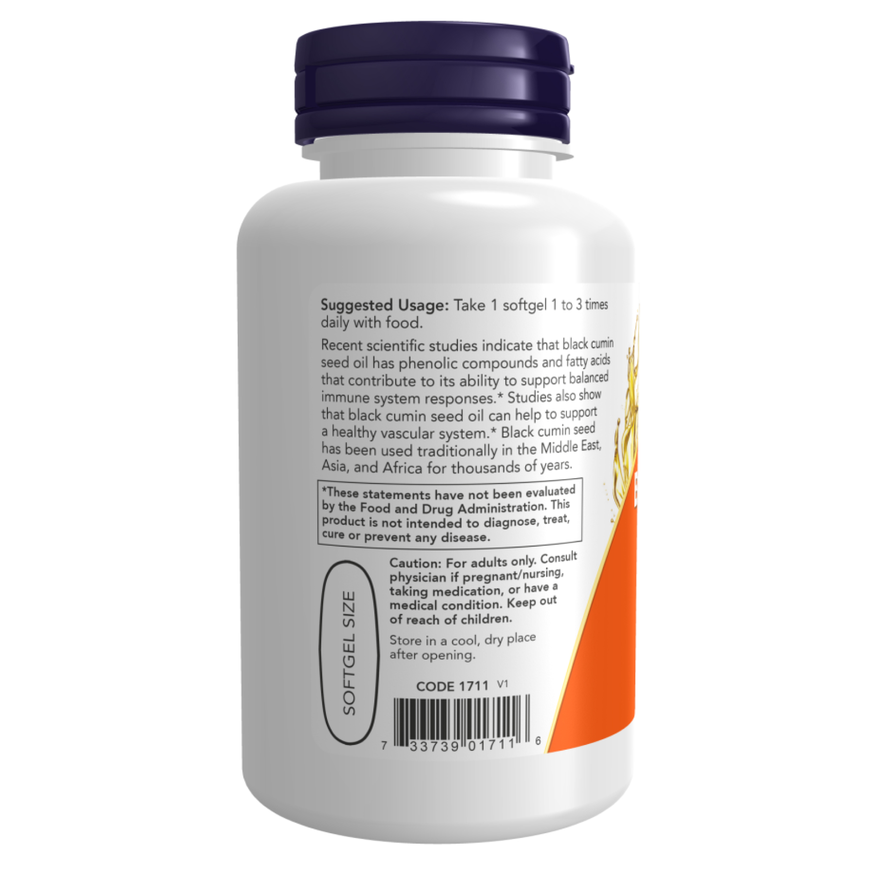 Black Cumin Seed Oil - 1,000mg - 60 sgels - Зображення 3