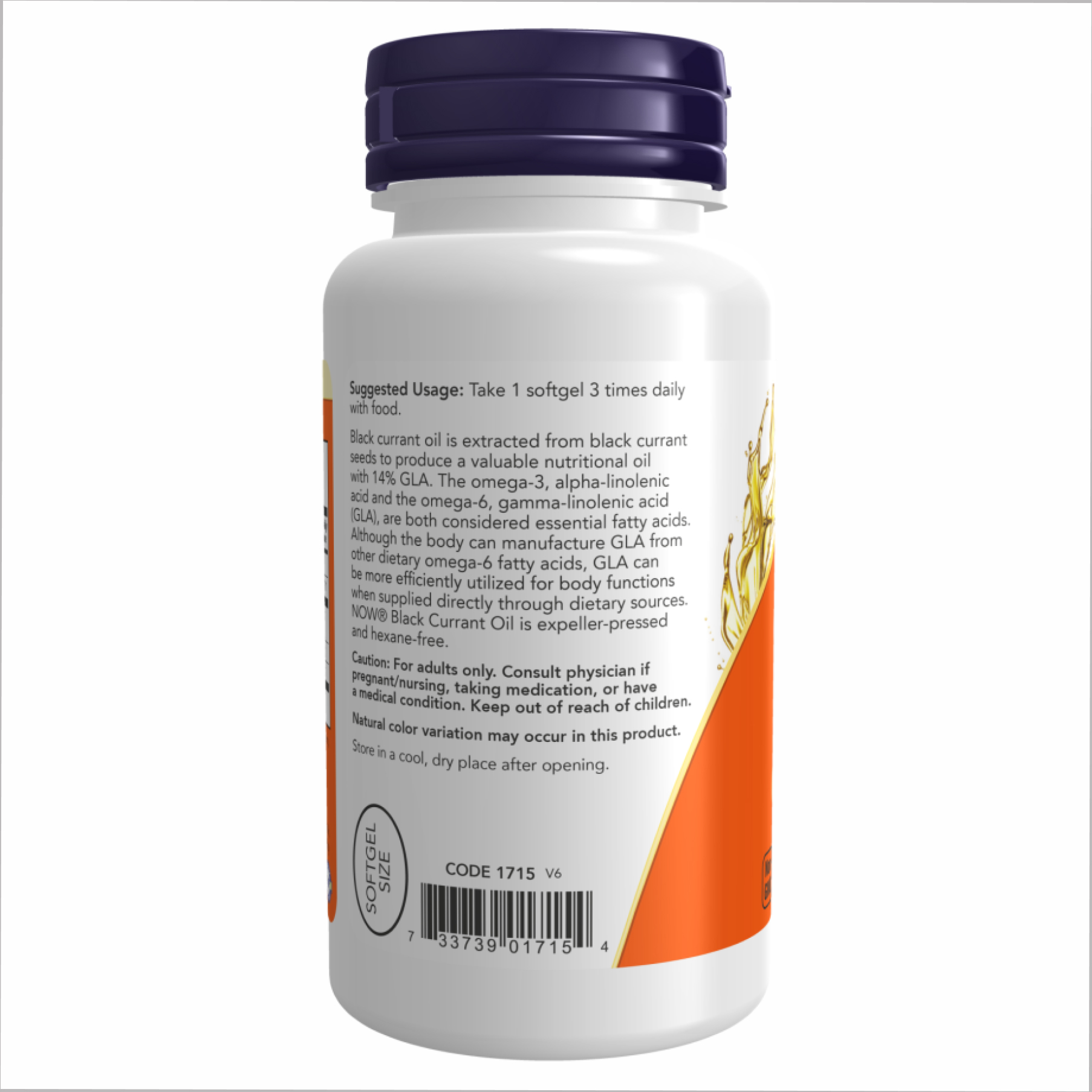 Black Currant Oil 500mg - 100 sgels - Зображення 3
