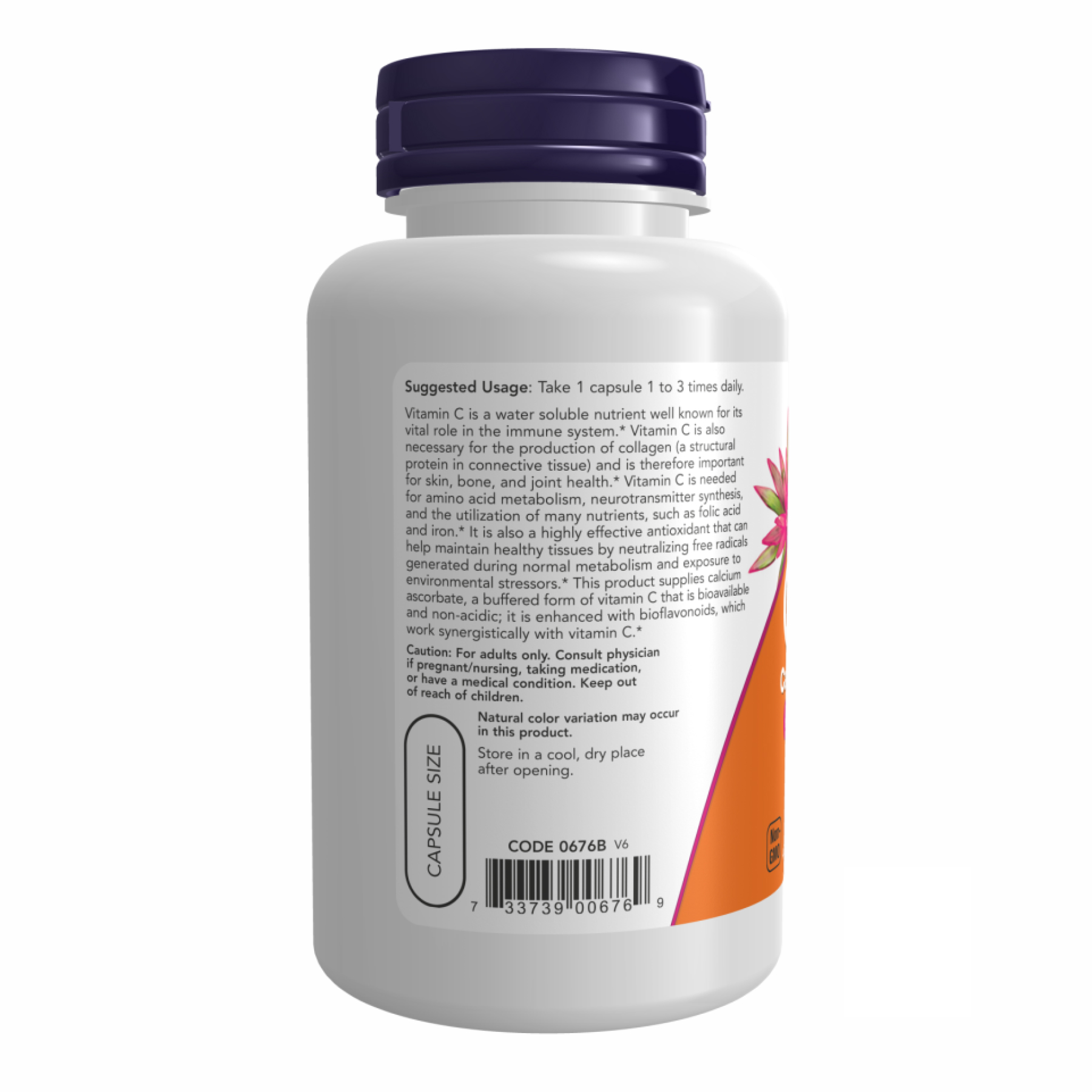 C-500 Ascorbate - 100 vcaps - Зображення 3