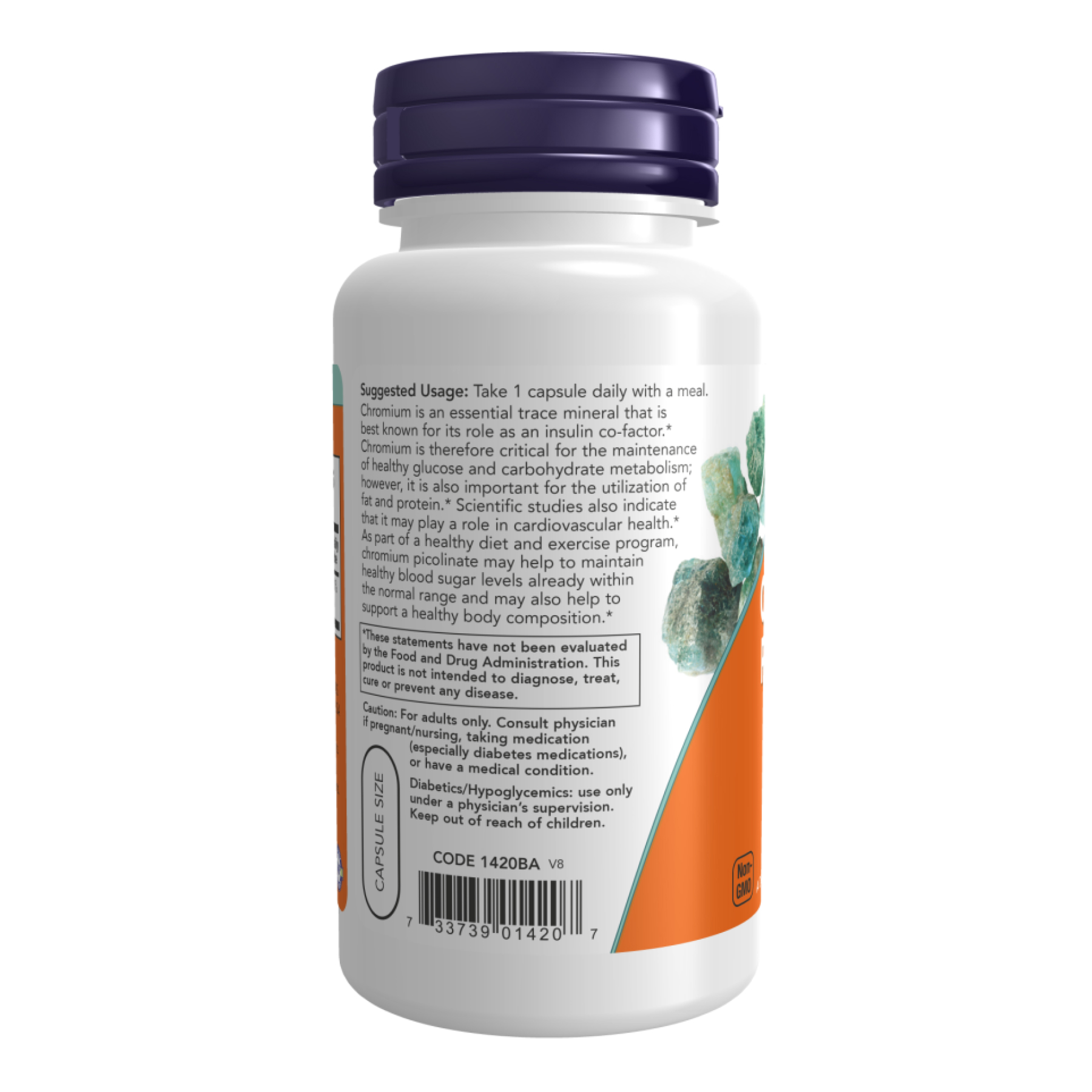 Chromium Picolinate 200 mcg - 250 caps - Зображення 3