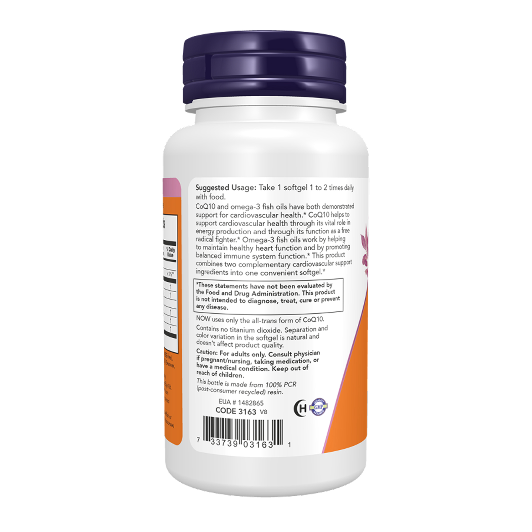 CoQ10 60mg + Fish Oil - 120 sgels - Зображення 3