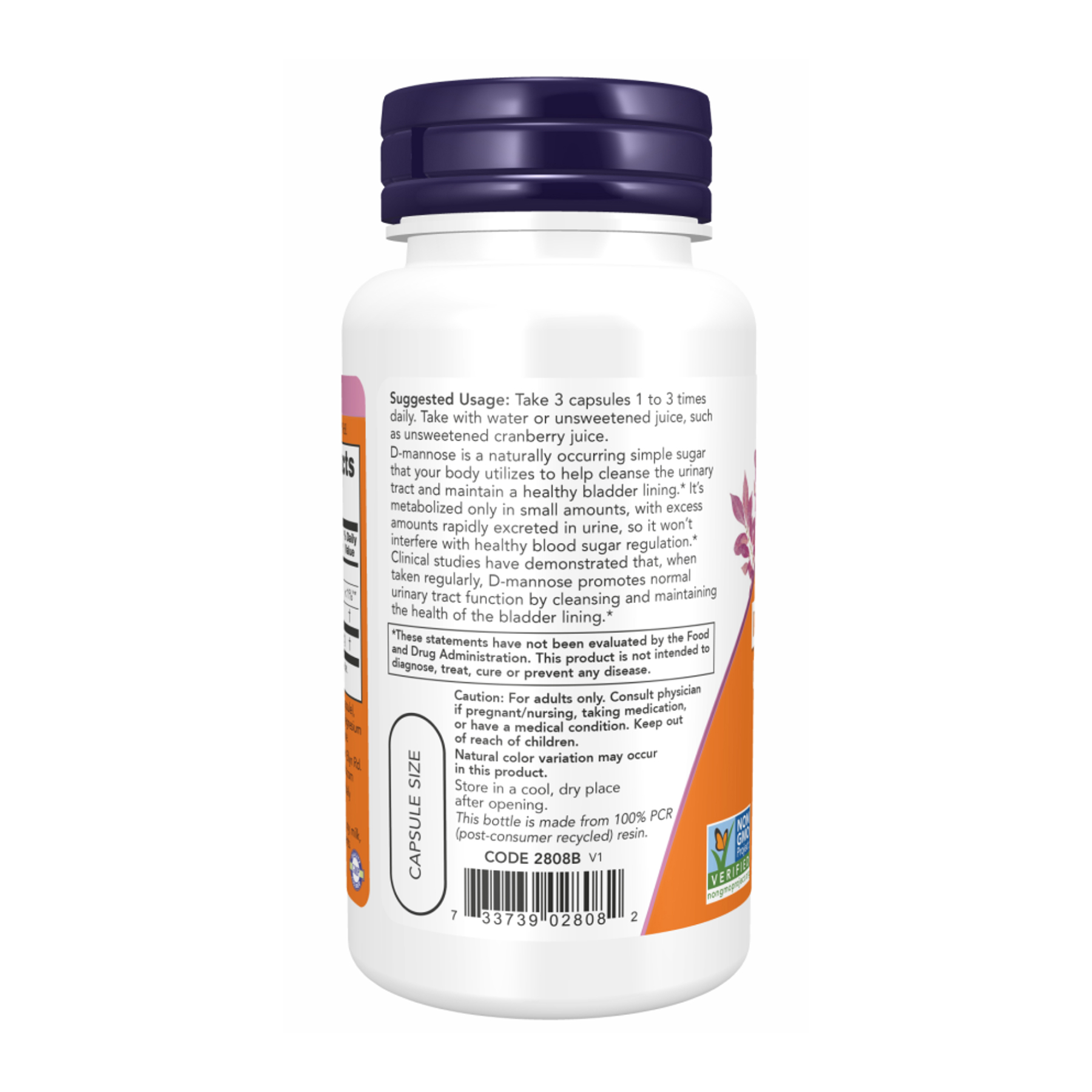 D-Mannose 500 mg - 120 Caps - Зображення 3