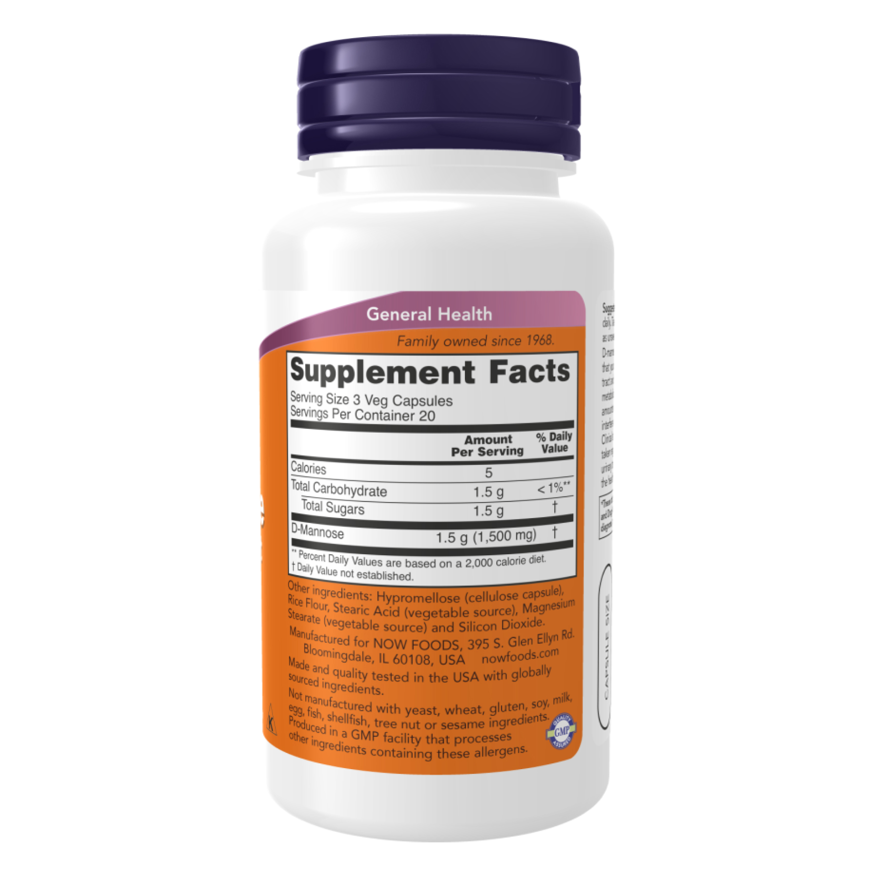 D-Mannose 500mg - 240 vcaps - Зображення 2