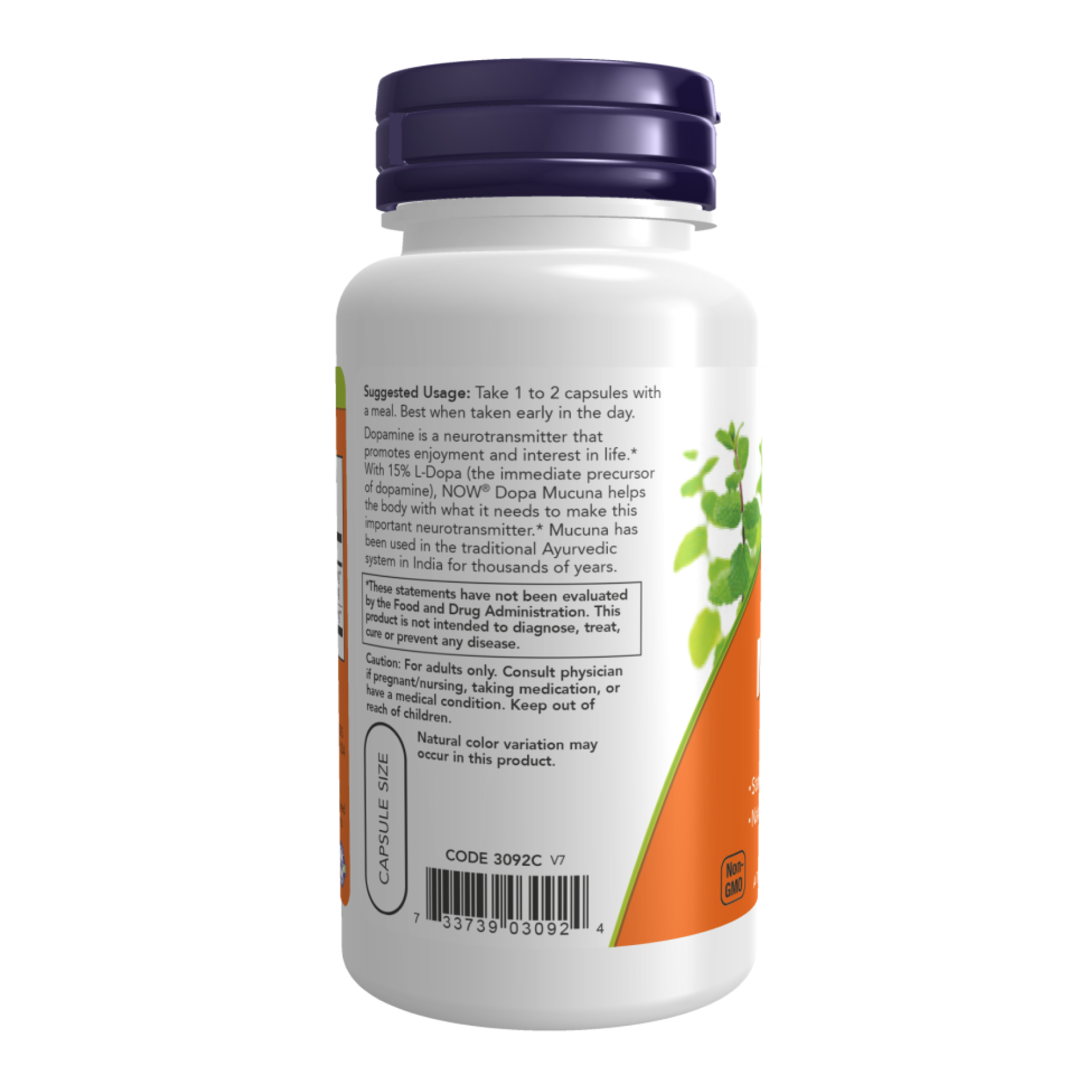 Dopa Mucuna - 180 vcaps - Зображення 3
