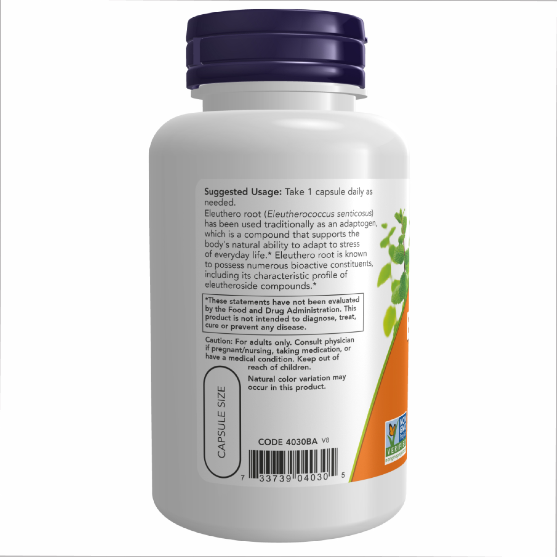 Eleuthero 500mg - 100 vcaps - Зображення 3