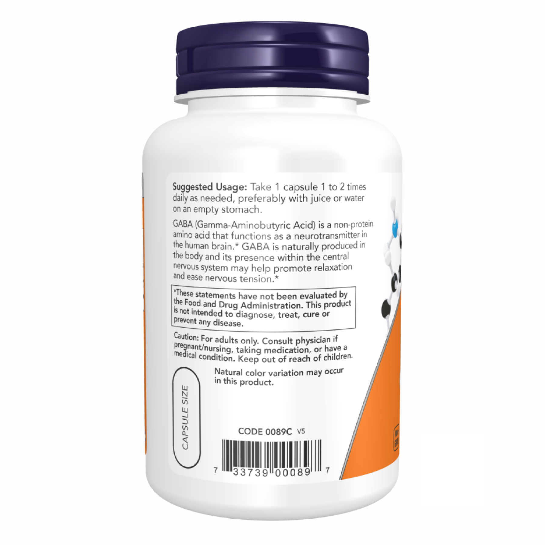 GABA 750 mg - 200 vcaps - Зображення 3