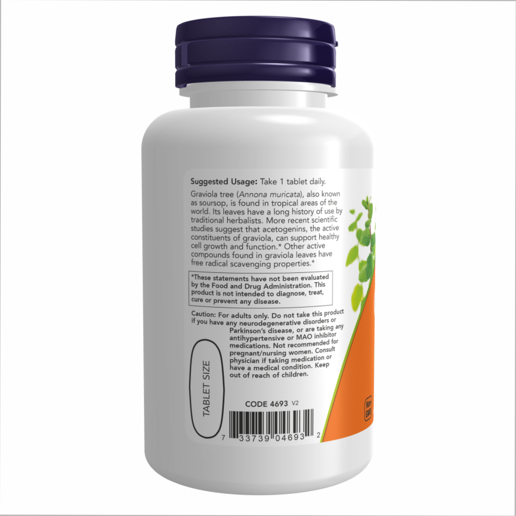 Graviola 1000 mg - 90 tabs - Зображення 3