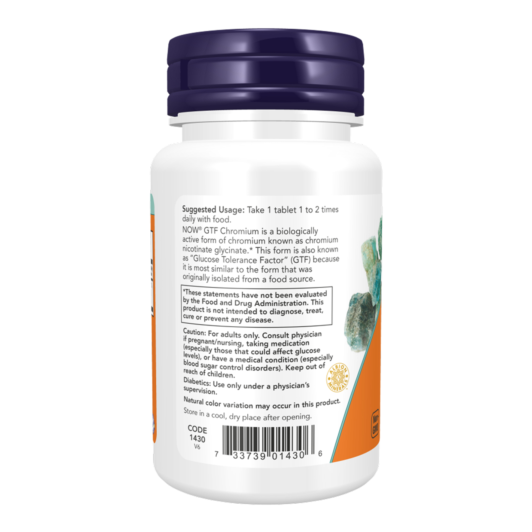 GTF Chromium 200mcg - 100 tabs - Зображення 3