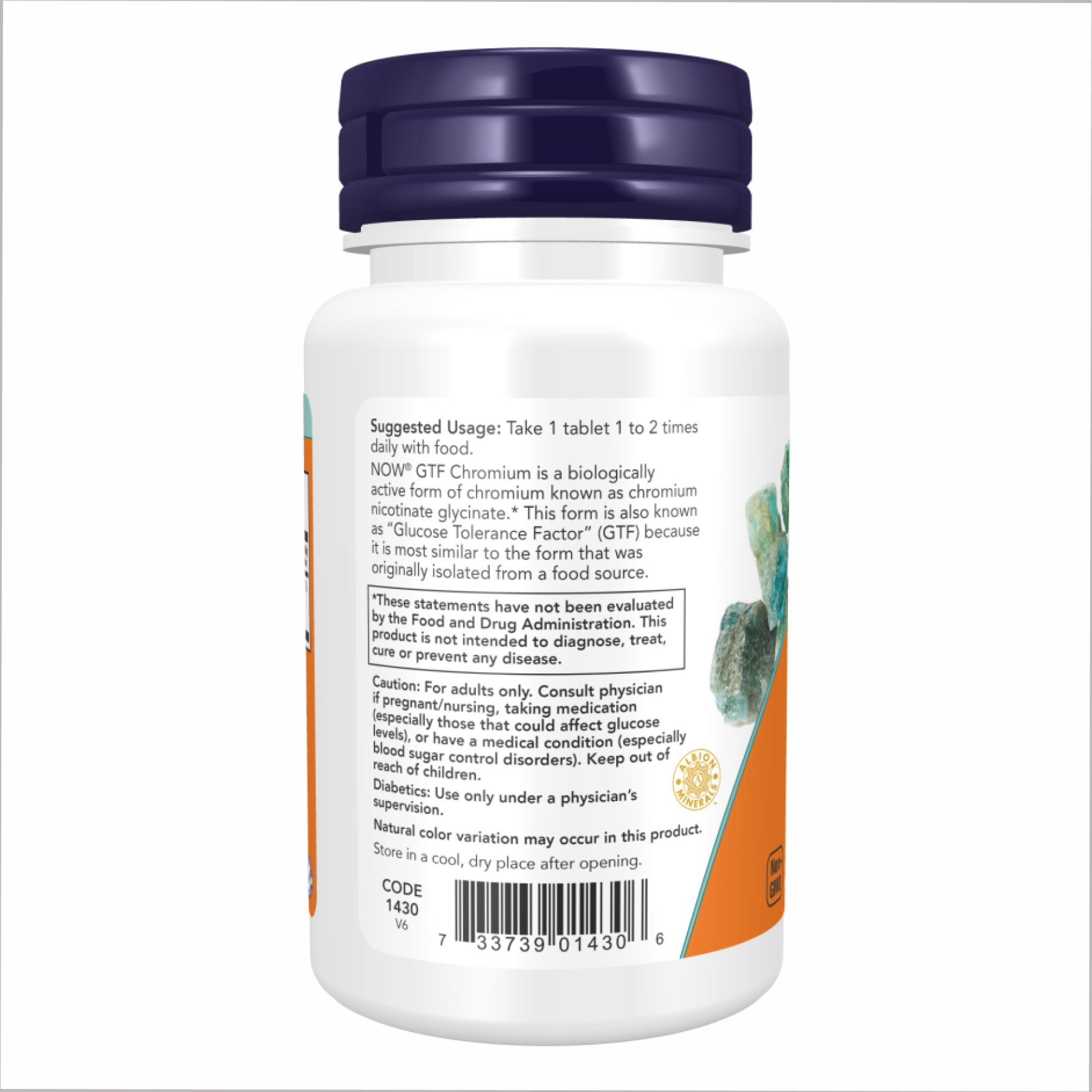 GTF Chromium 200mcg - 250 tabs - Зображення 3