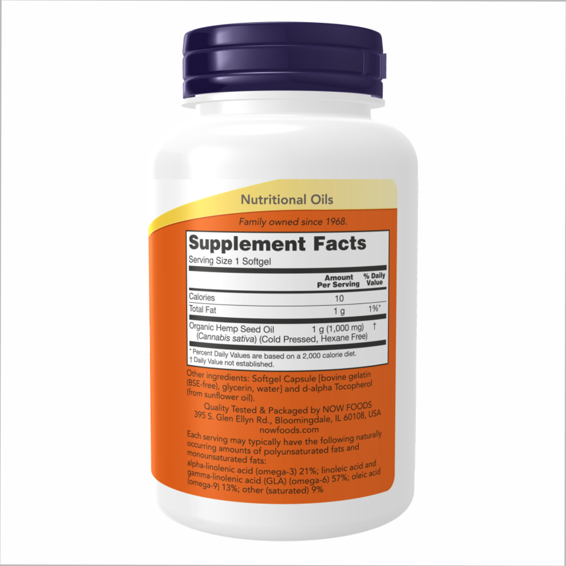 Hemp Seed Oil 1000 mg - 120 Softgels - Зображення 2