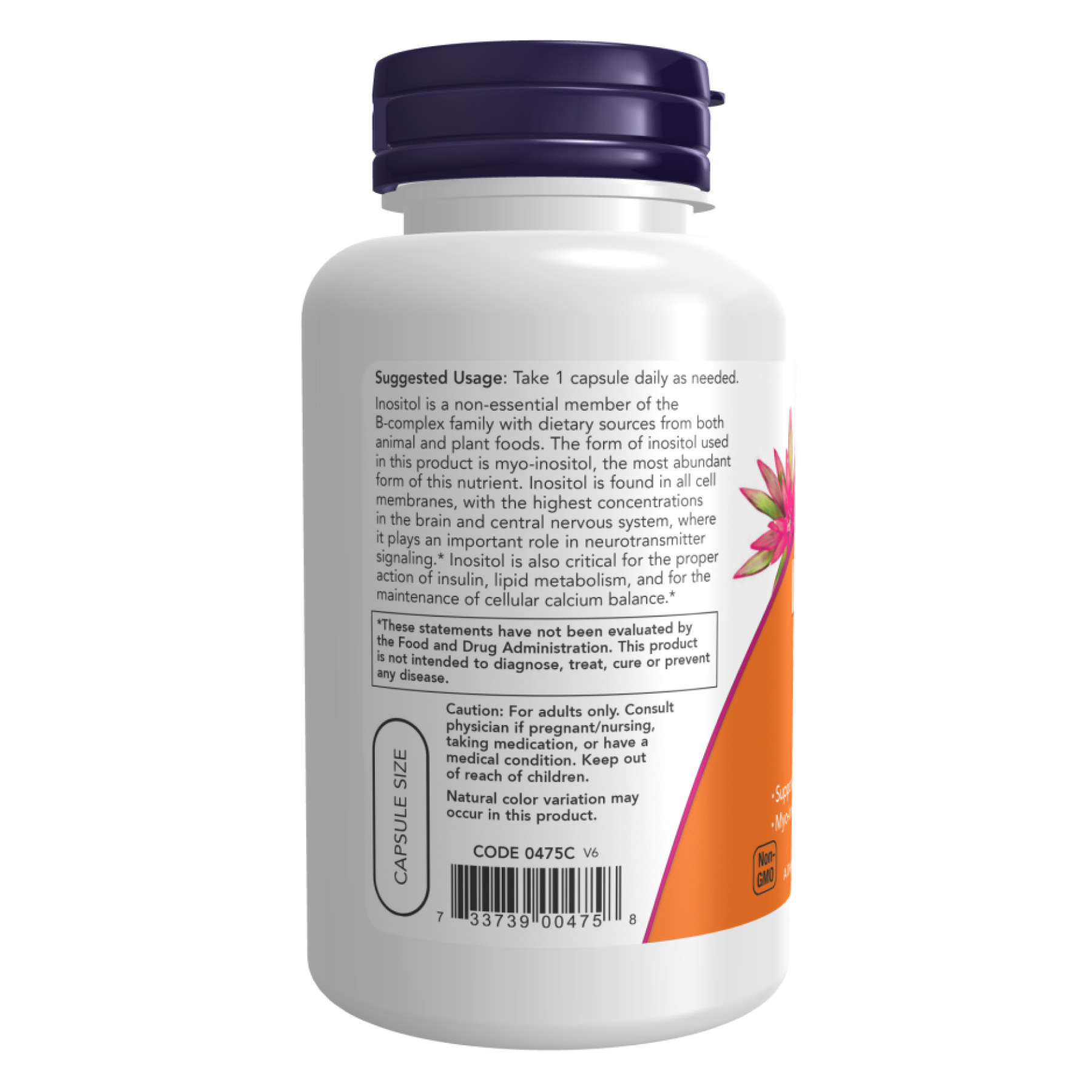 Inositol 500mg - 100caps - Зображення 3