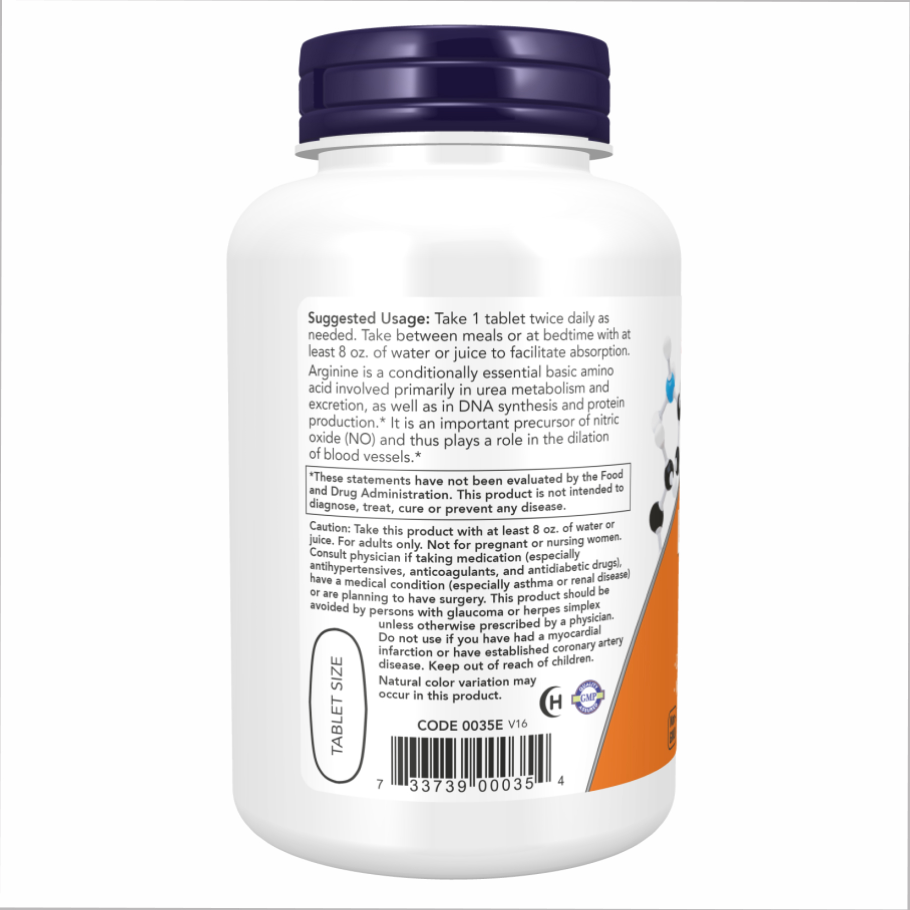 L-Arginine 1000mg - 120 tabs - Зображення 3