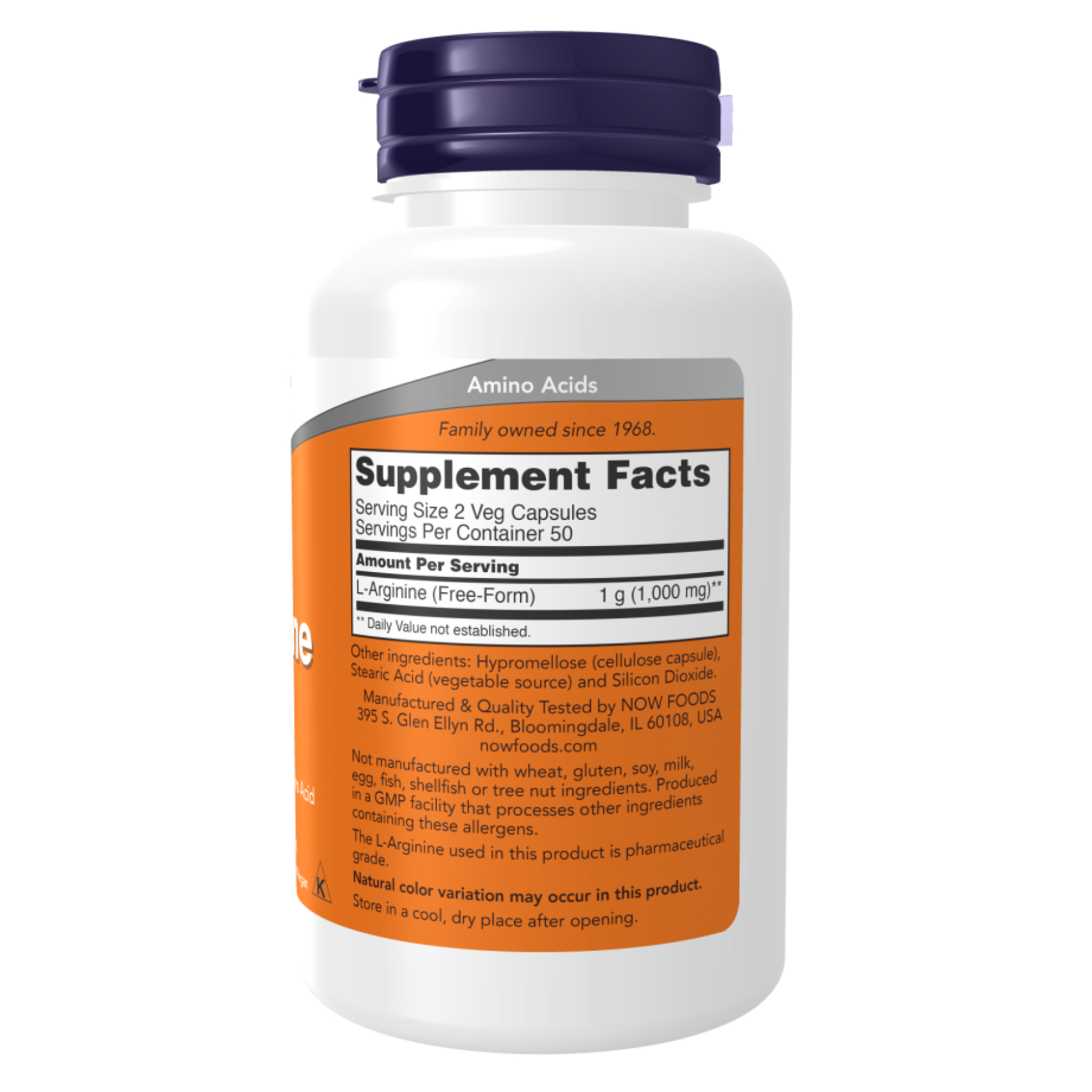 L-Arginine 500mg - 100caps - Зображення 2