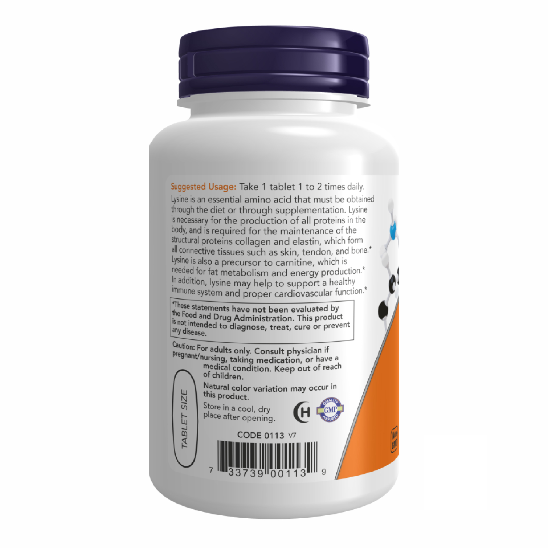 L-Lysine 1000mg - 100 tabs - Зображення 3