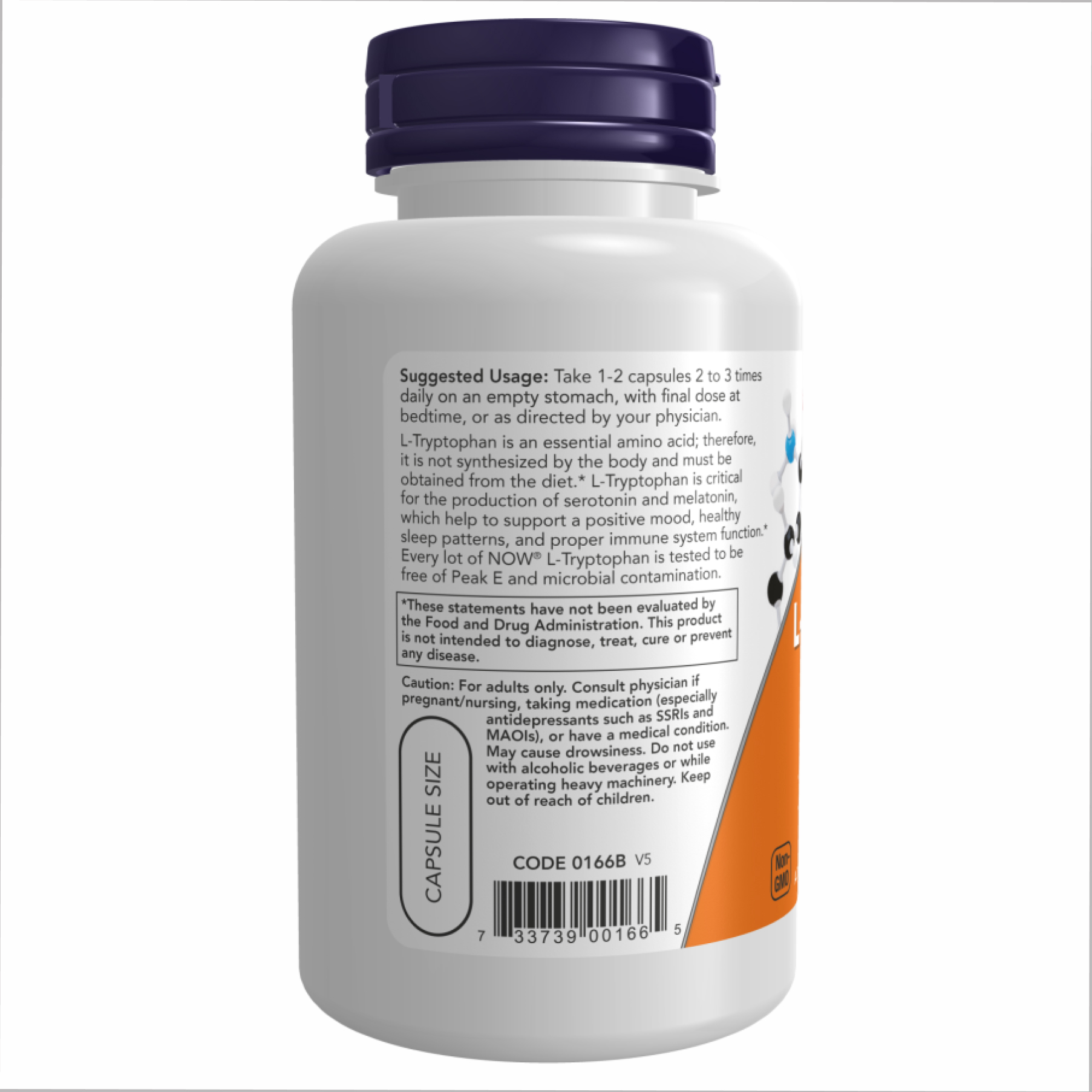 L-Tryptophan 500mg - 120 vcaps - Зображення 3