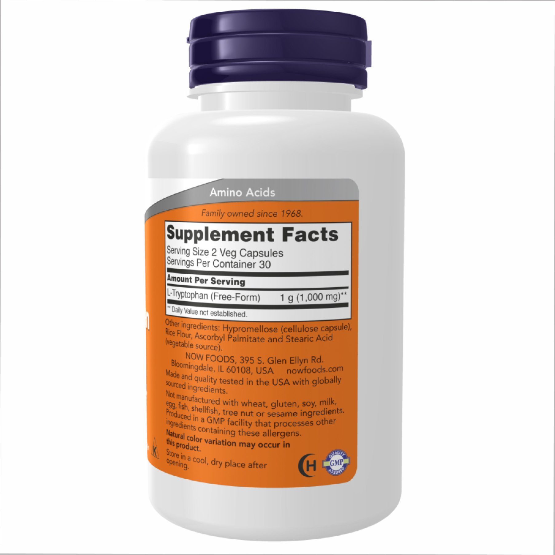 L-Tryptophan 500mg - 120 vcaps - Зображення 2