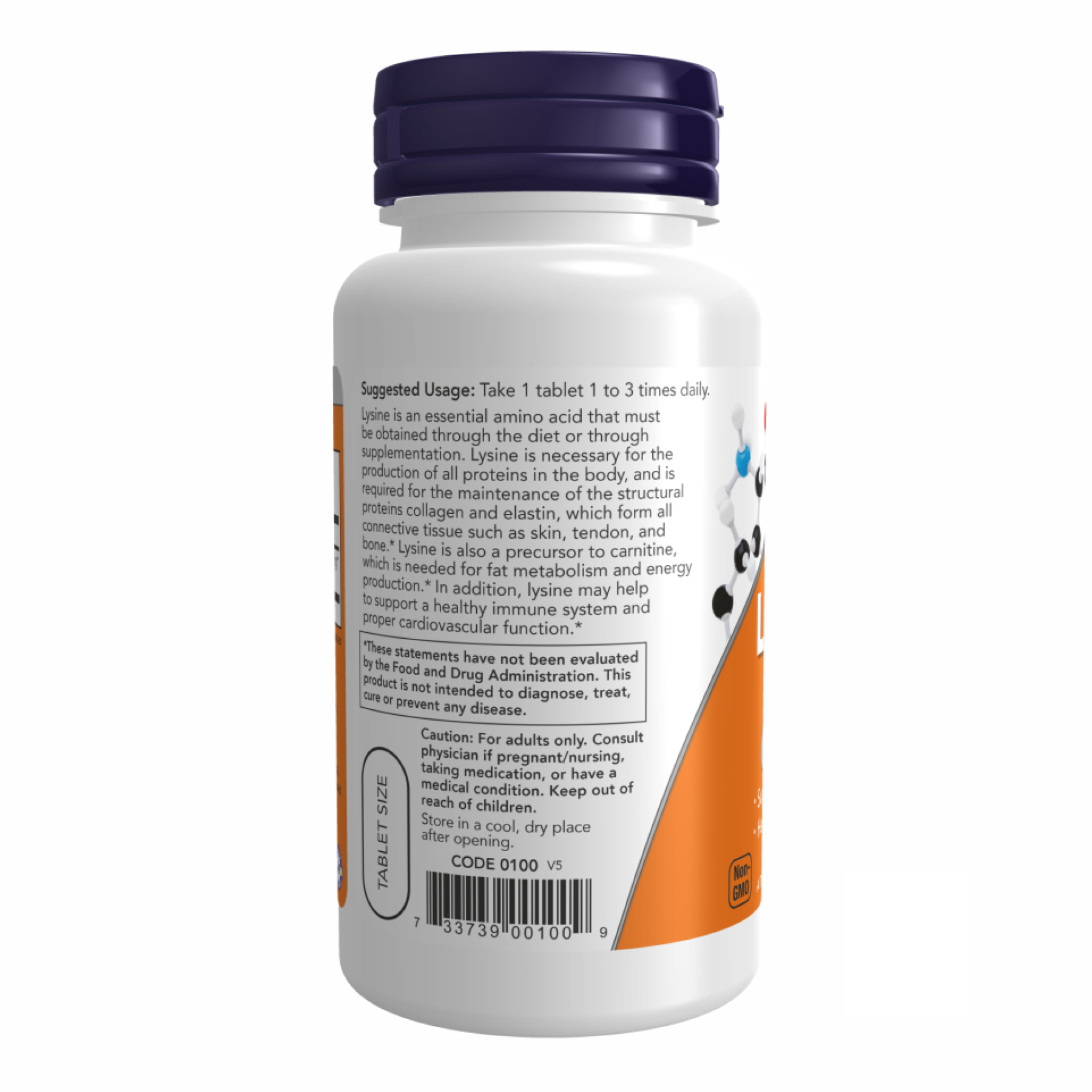 LYSINE 500mg - 100 tabs - Зображення 3