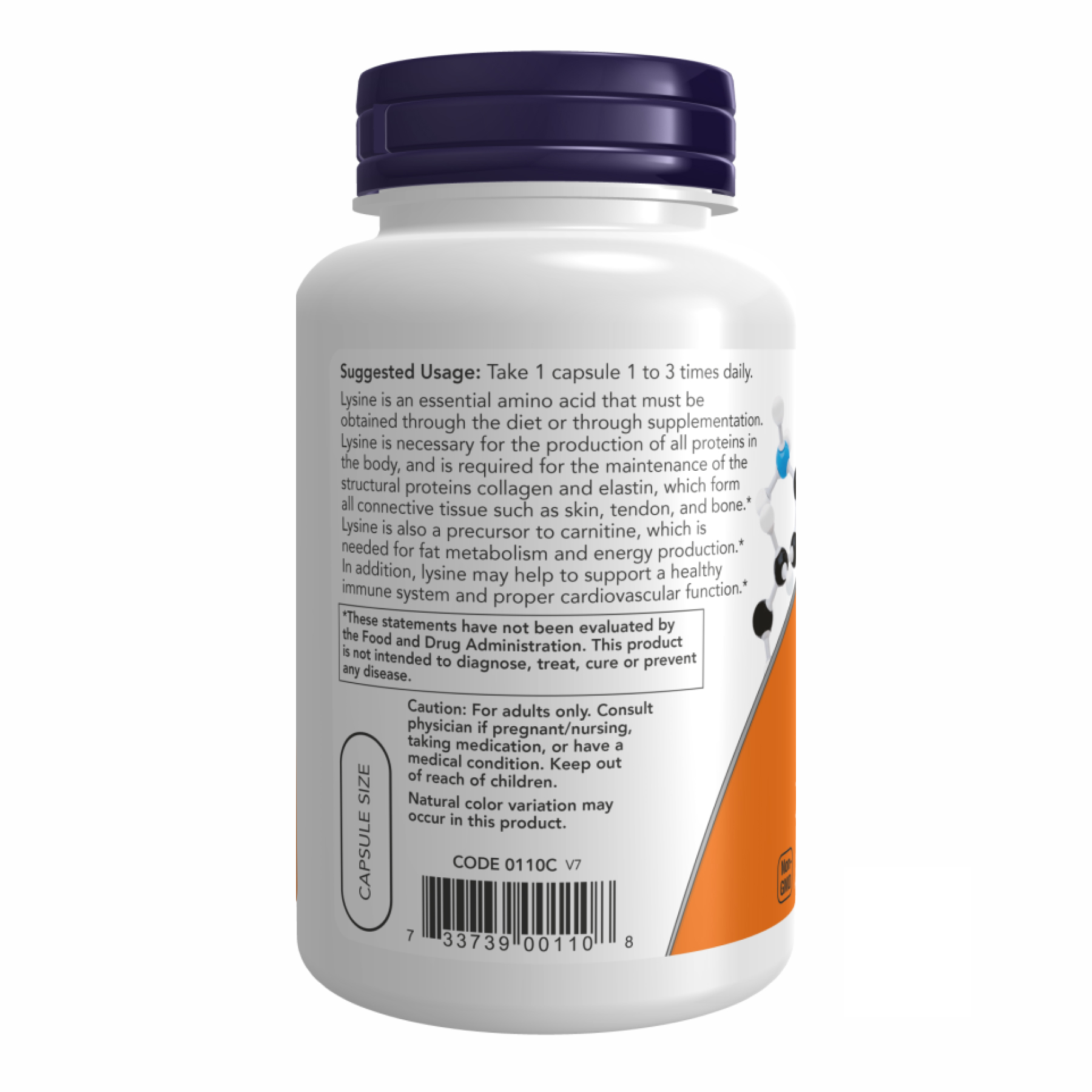 Lysine 500mg - 100 vcaps - Зображення 3