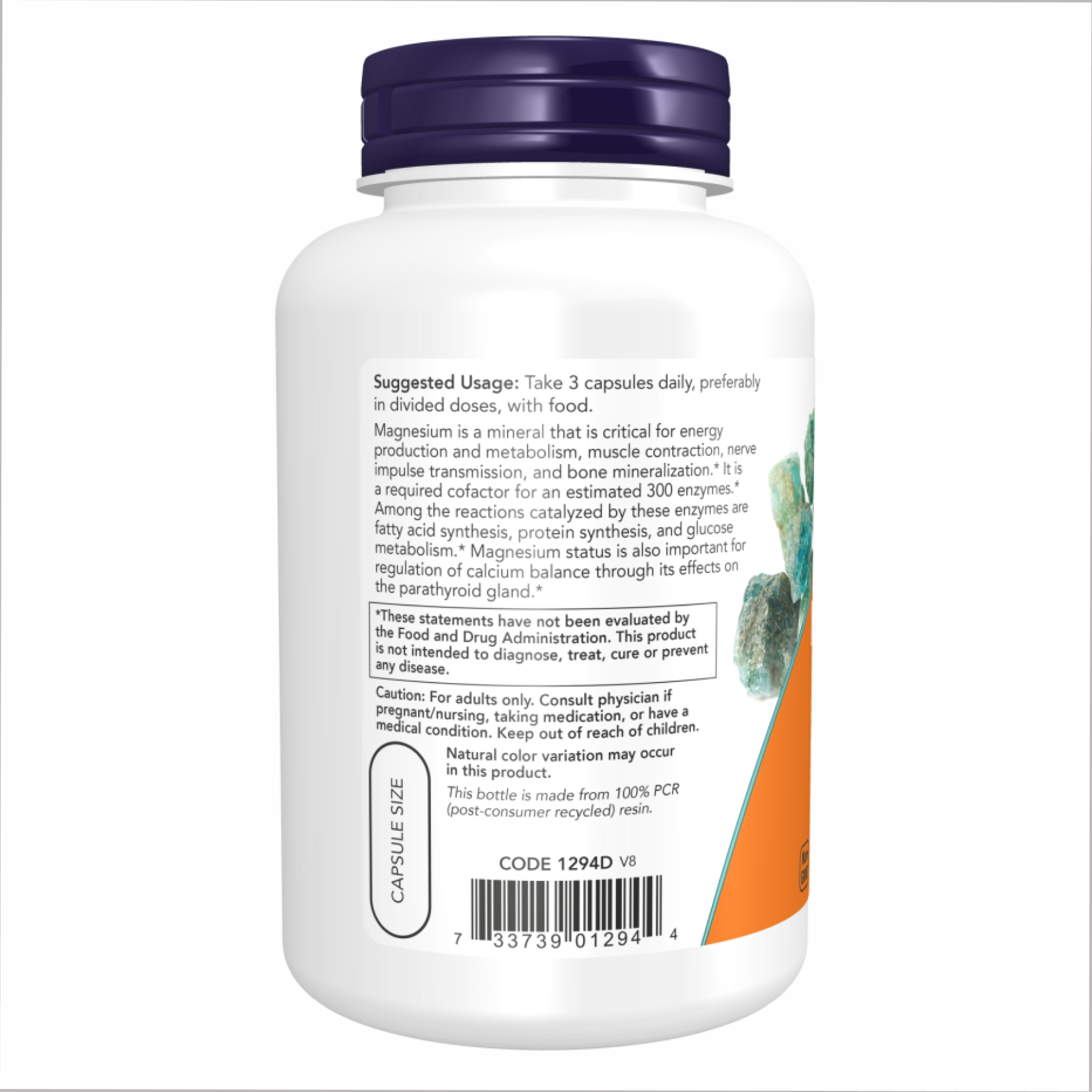 Magnesium Citrate - 120 caps - Зображення 3