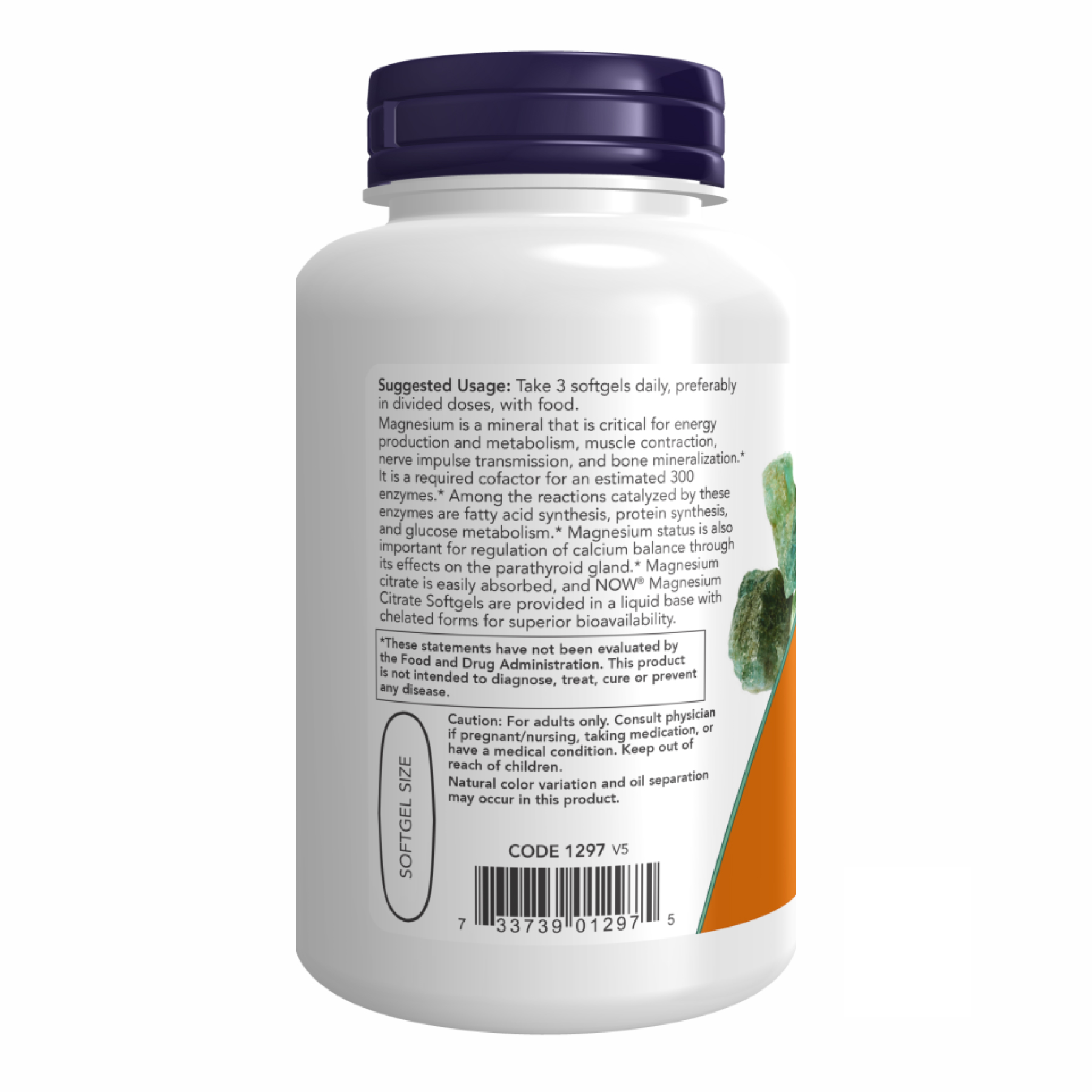 Magnesium Citrate 134mg - 90 sgels - Зображення 3