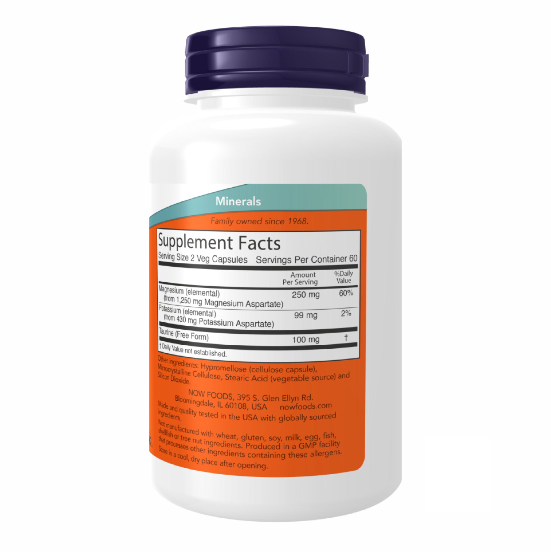Magnesium & Potassium Aspartate - 120 vcaps - Зображення 2