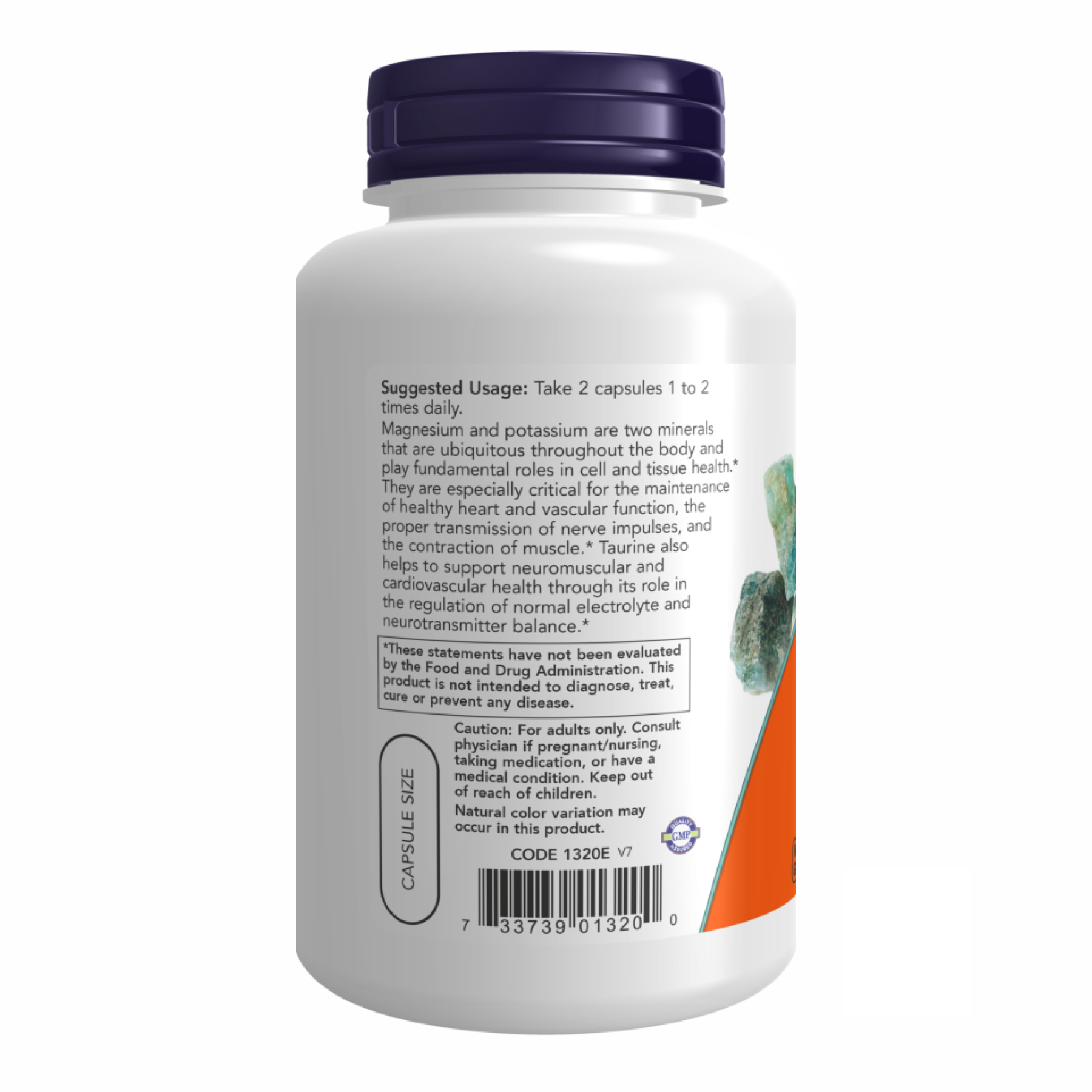 Magnesium & Potassium Aspartate - 120 vcaps - Зображення 3