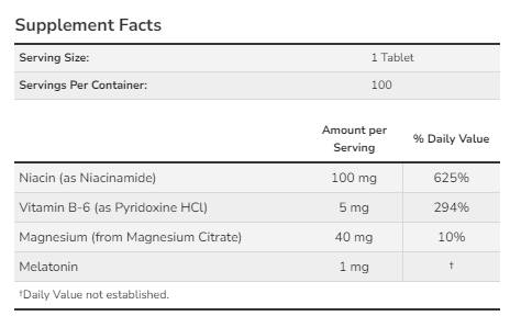 Melatonin 1 mg - 100 tabs - Зображення 2