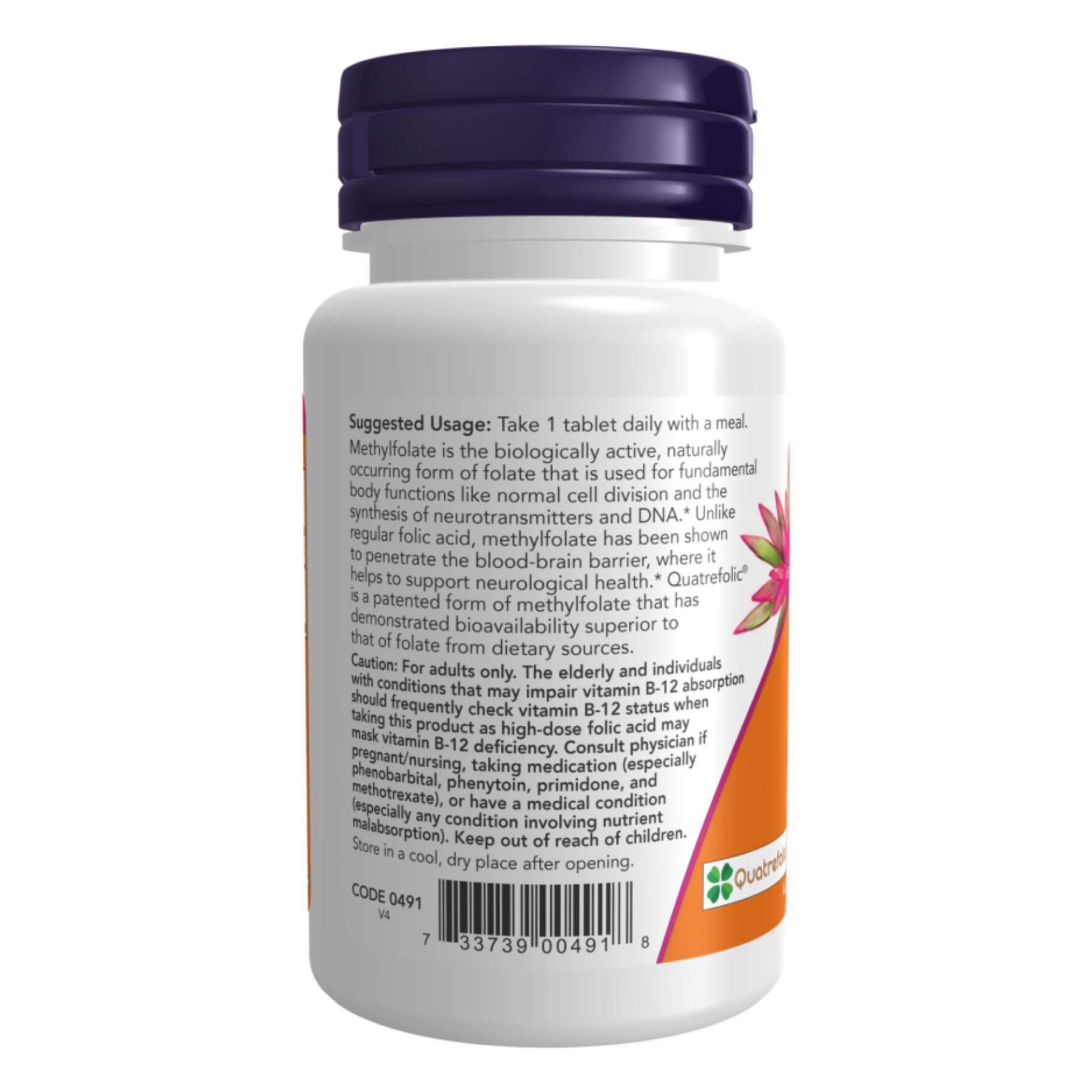 Methyl Folate 1000mcg - 90 tabs - Зображення 3