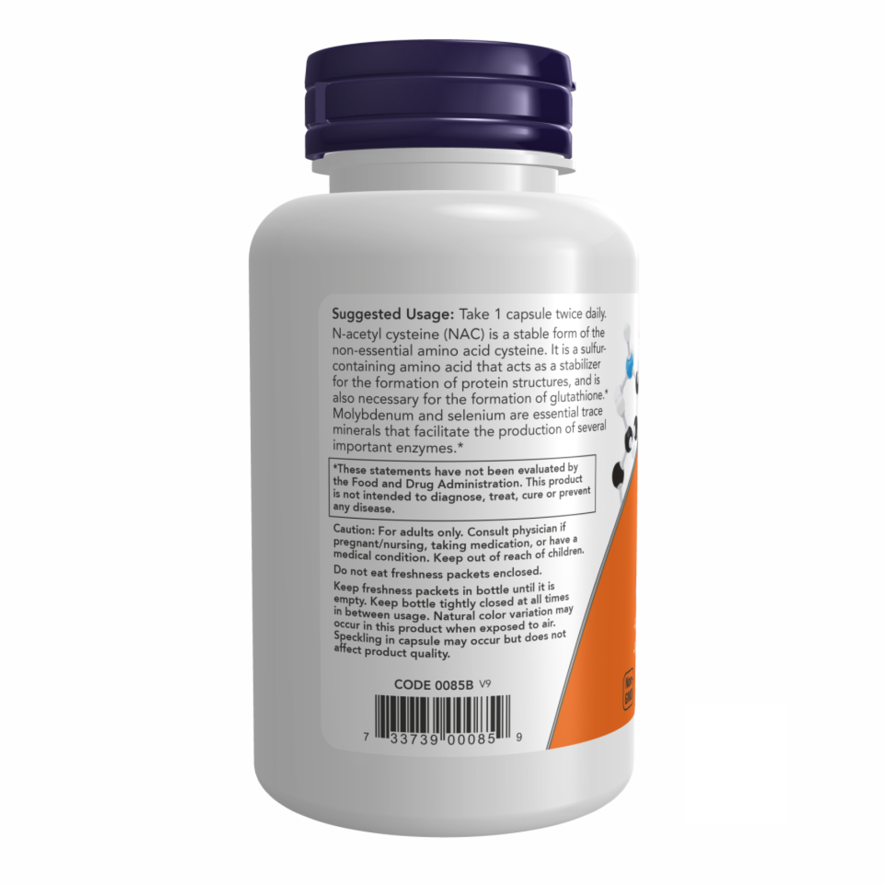 NAC-Acetyl Cysteine 600mg - 100 vcaps - Зображення 3