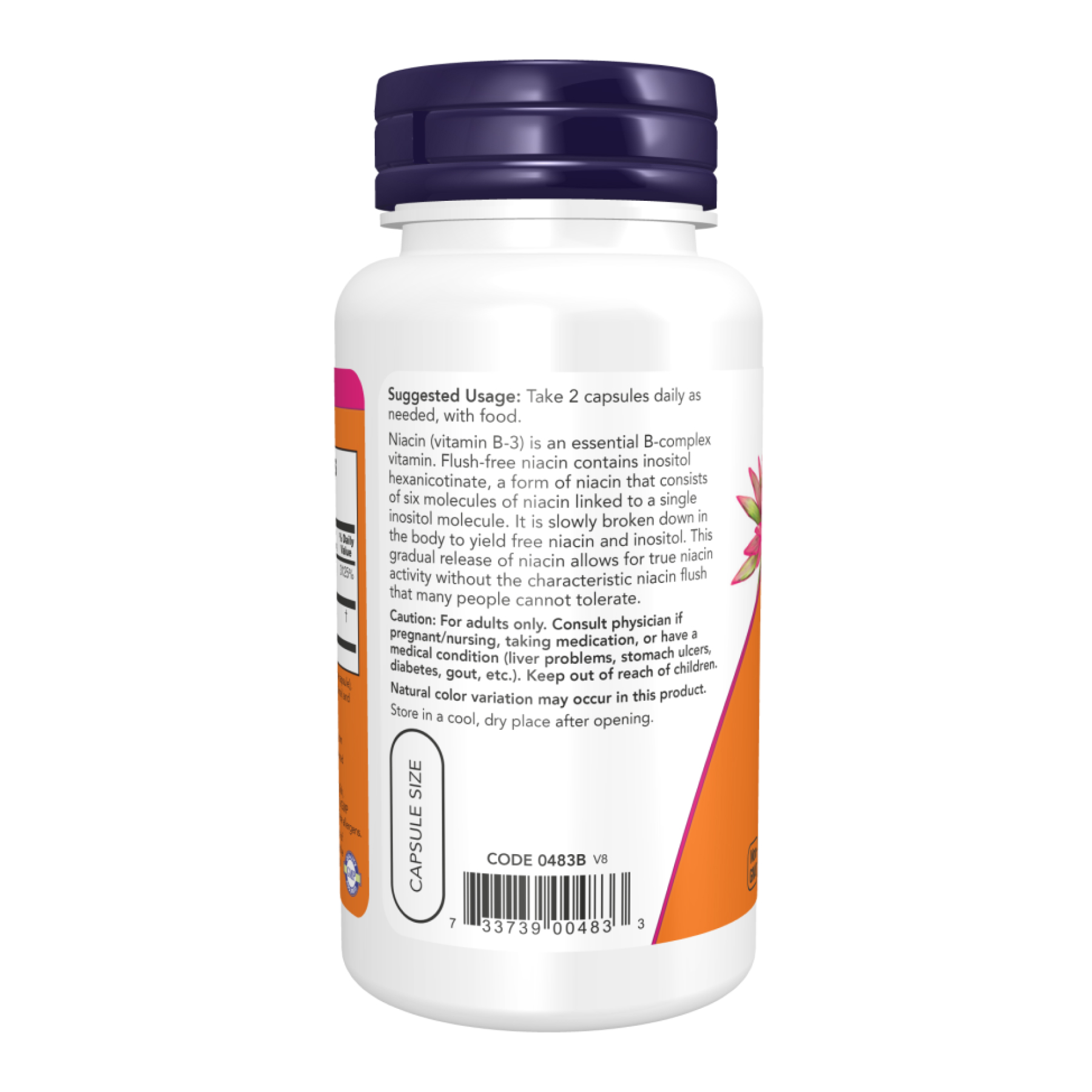 Niacin Flush Free 250mg - 90 vcaps - Зображення 3