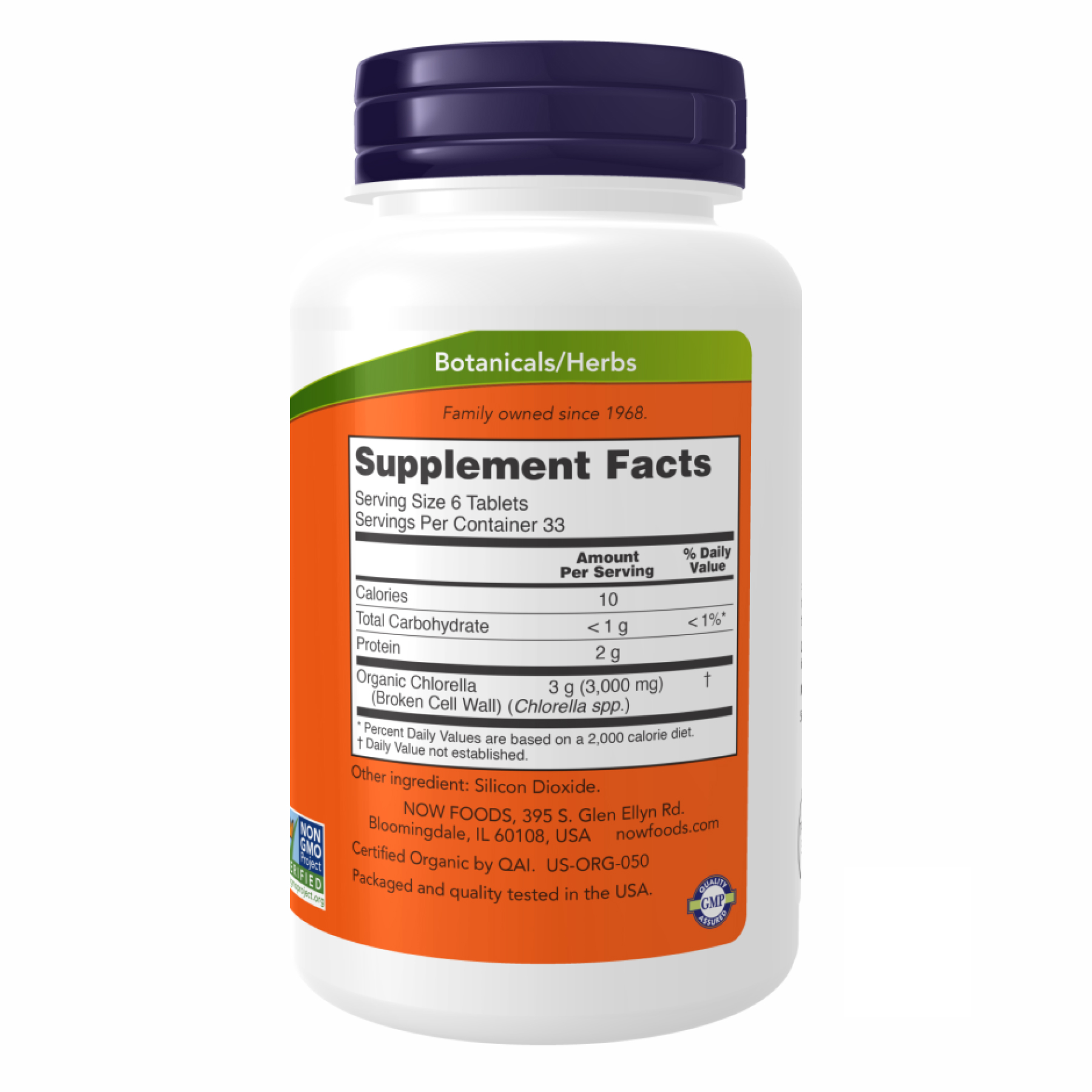 Organic Chlorella 500mg - 200 tabs - Зображення 2
