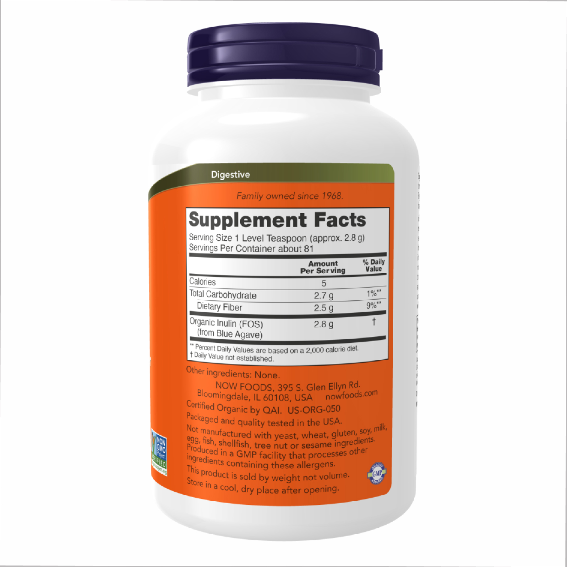 Organic Inulin Powder - 454g - Зображення 2