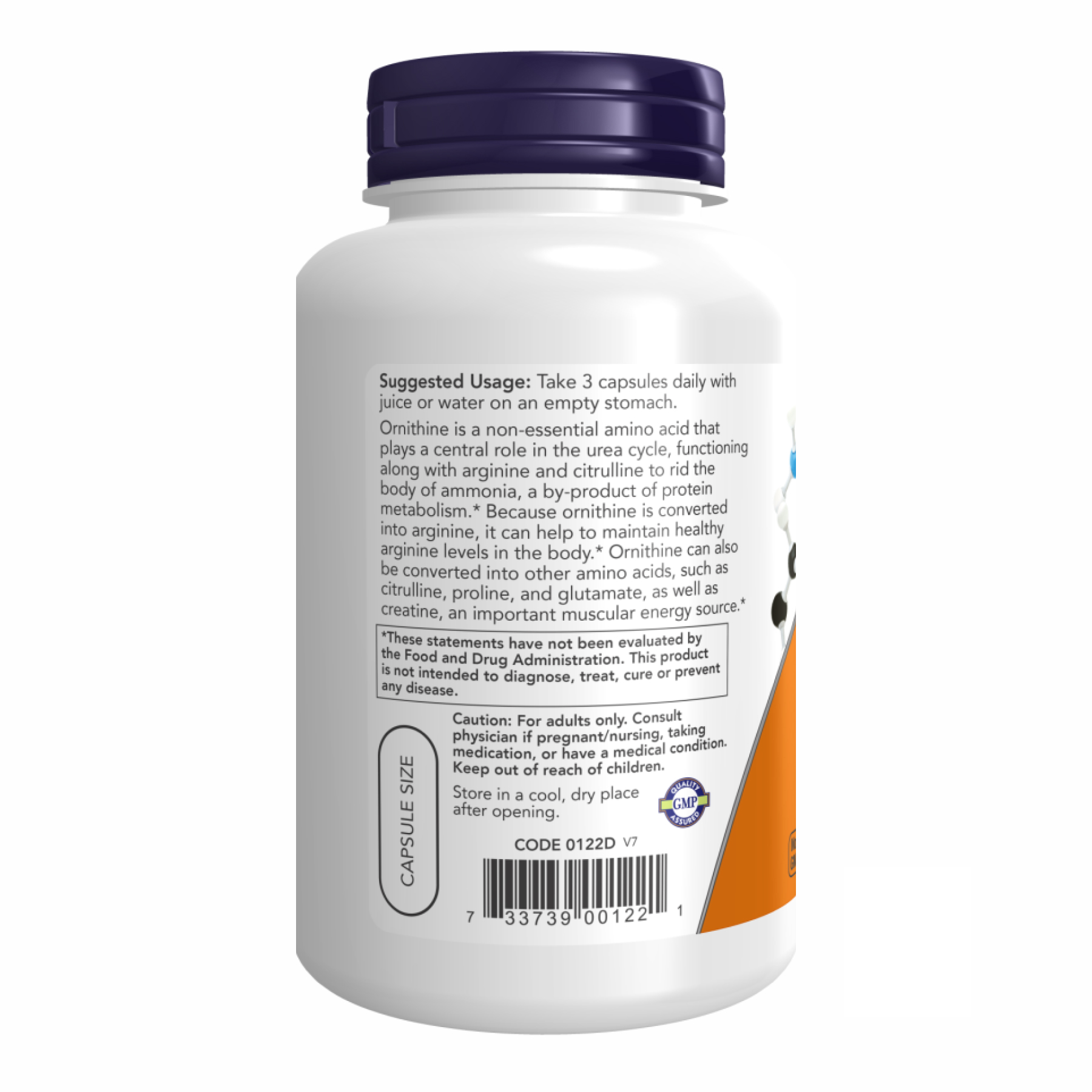 ORNITHINE 500mg - 120 vcaps - Зображення 3