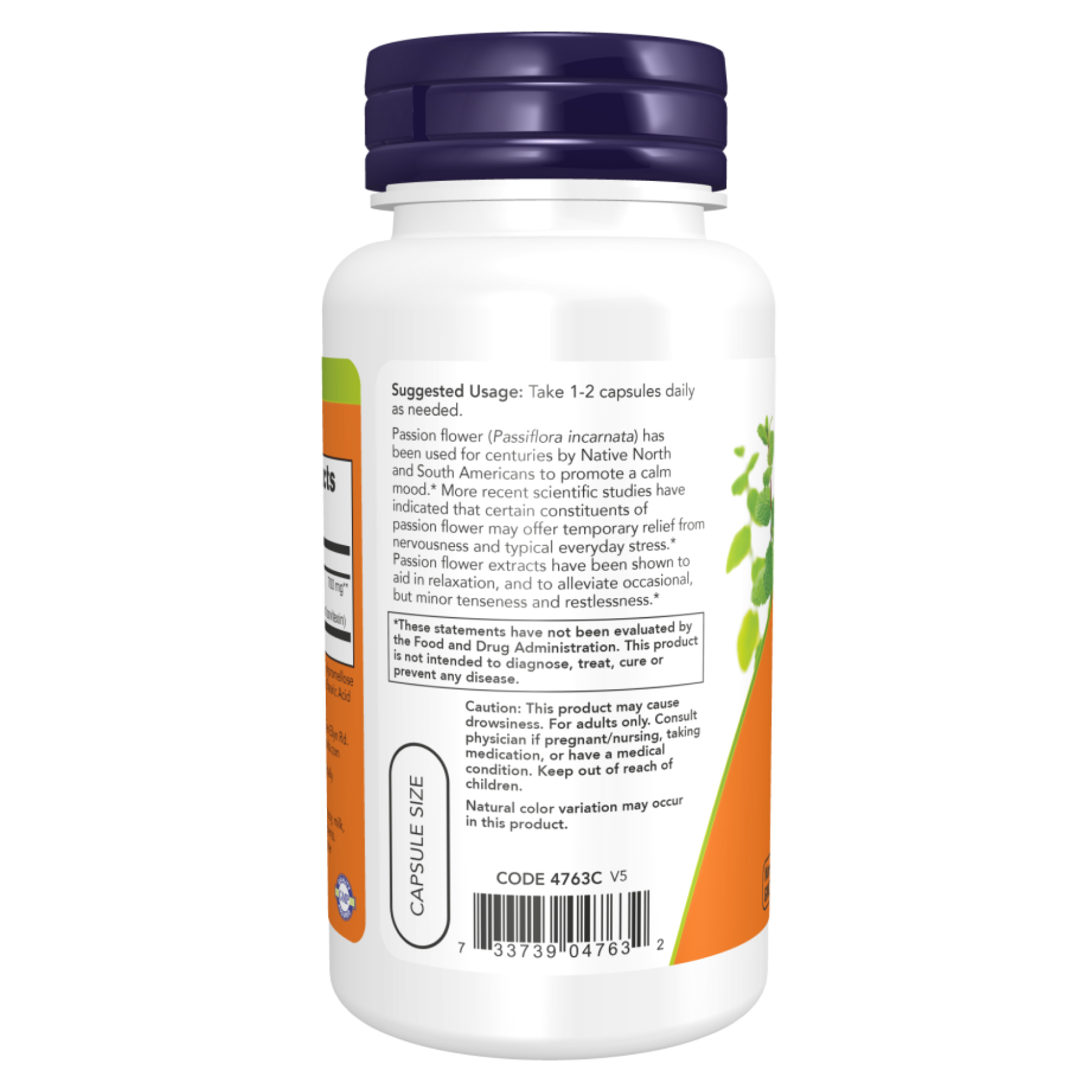 Passion Flower 350mg - 90 vcaps - Зображення 3