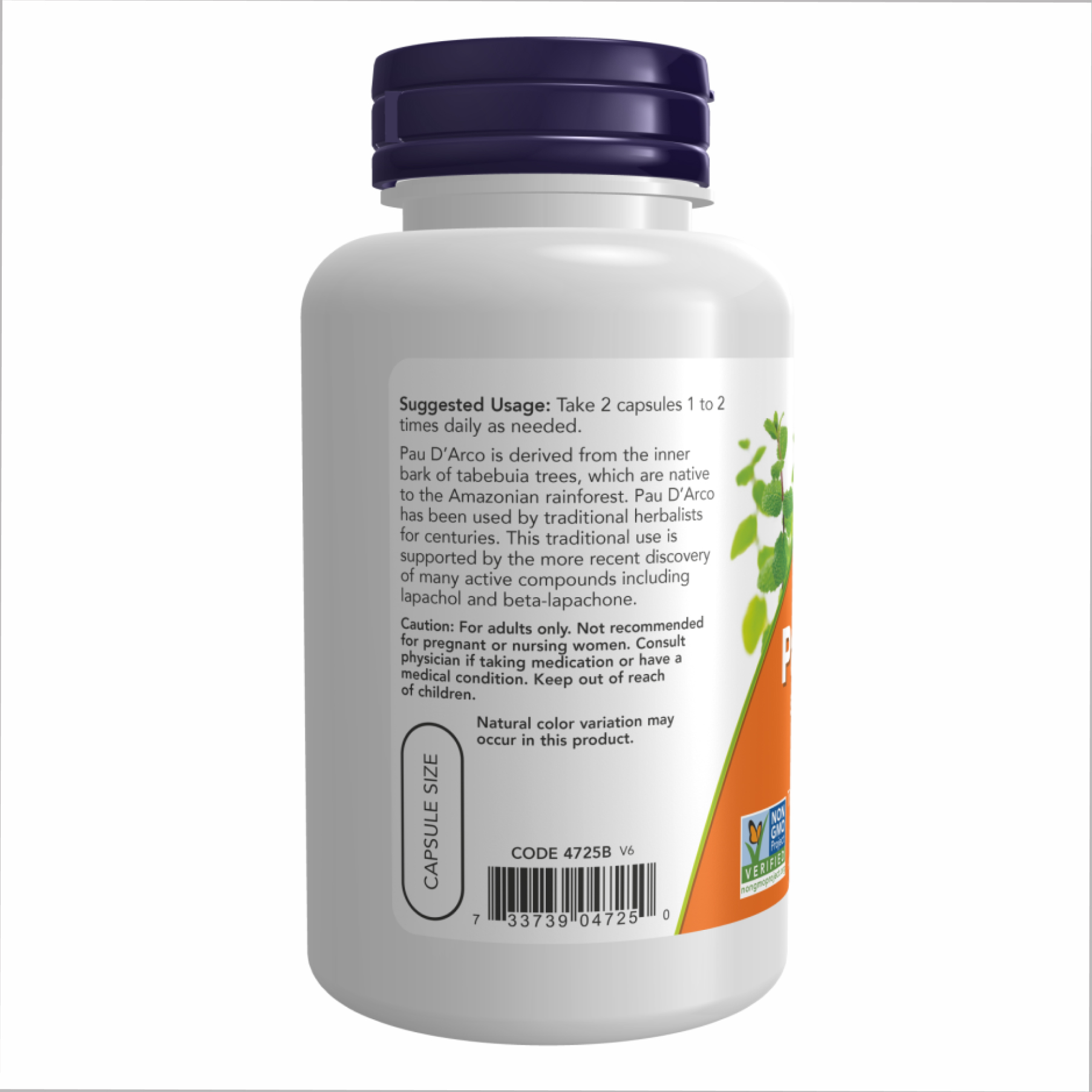 Pau D' Arco 500mg - 100 vcaps - Зображення 3