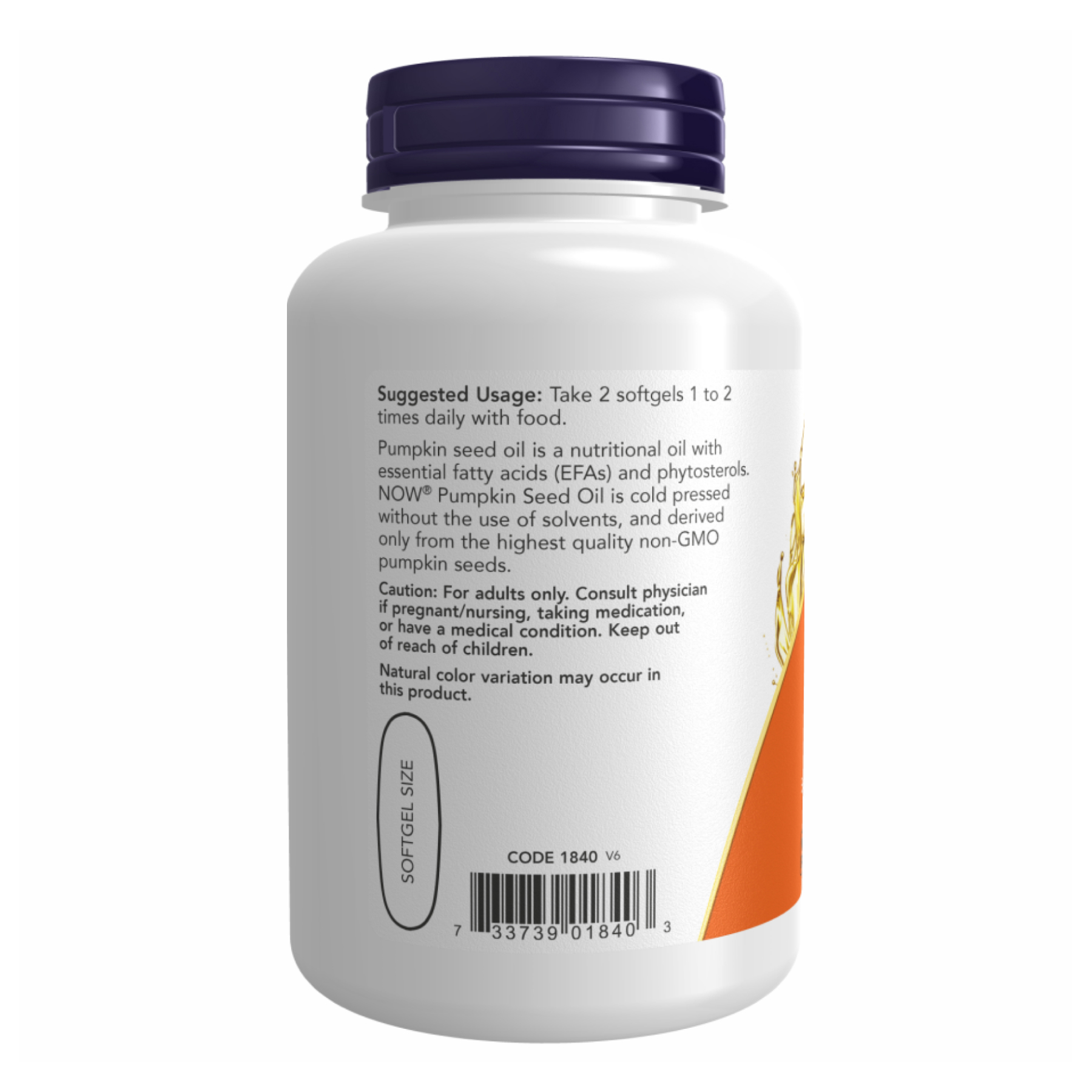 Pumpkin Seed Oil 1000mg - 200 sgels - Зображення 3