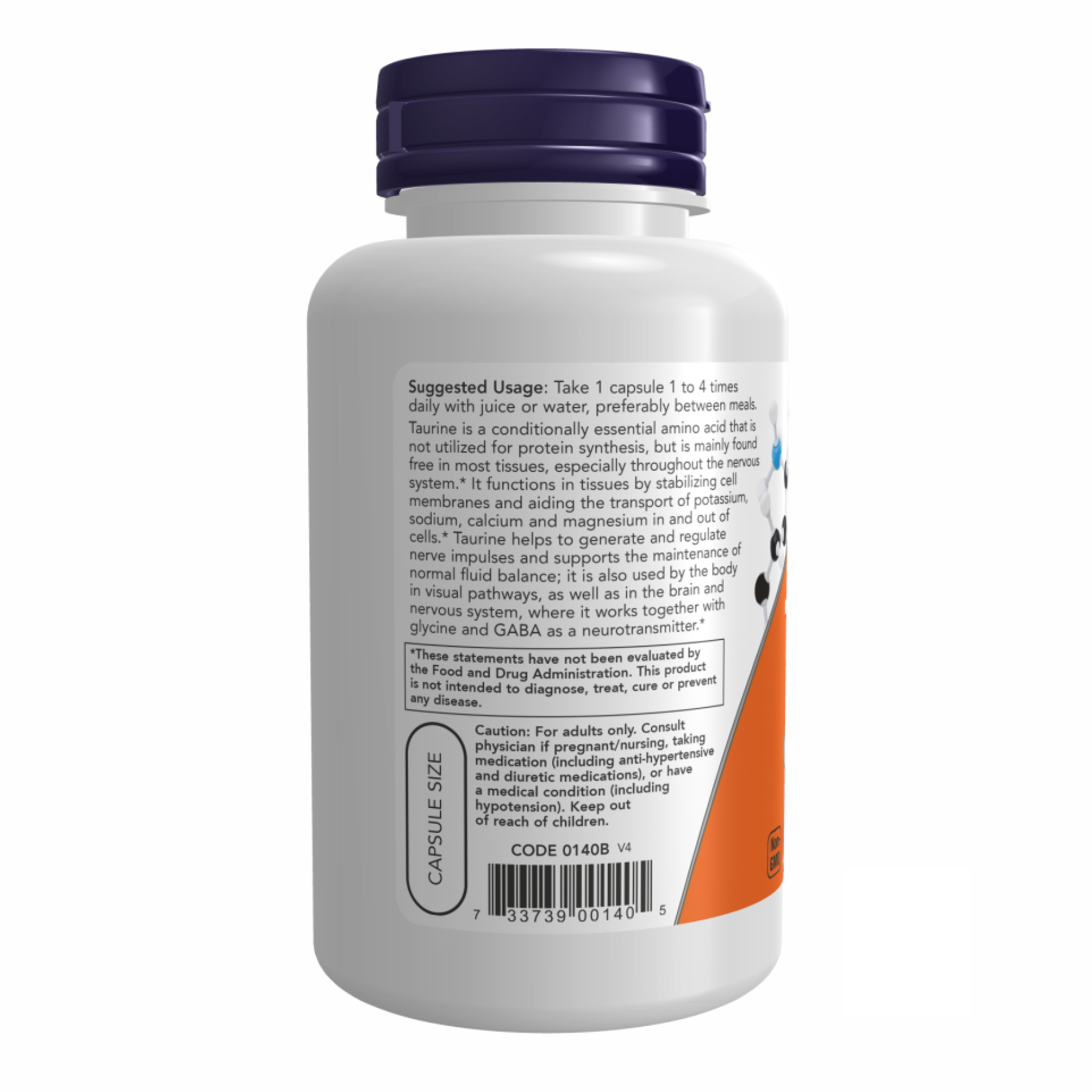 TAURINE 500mg - 100 caps - Зображення 3