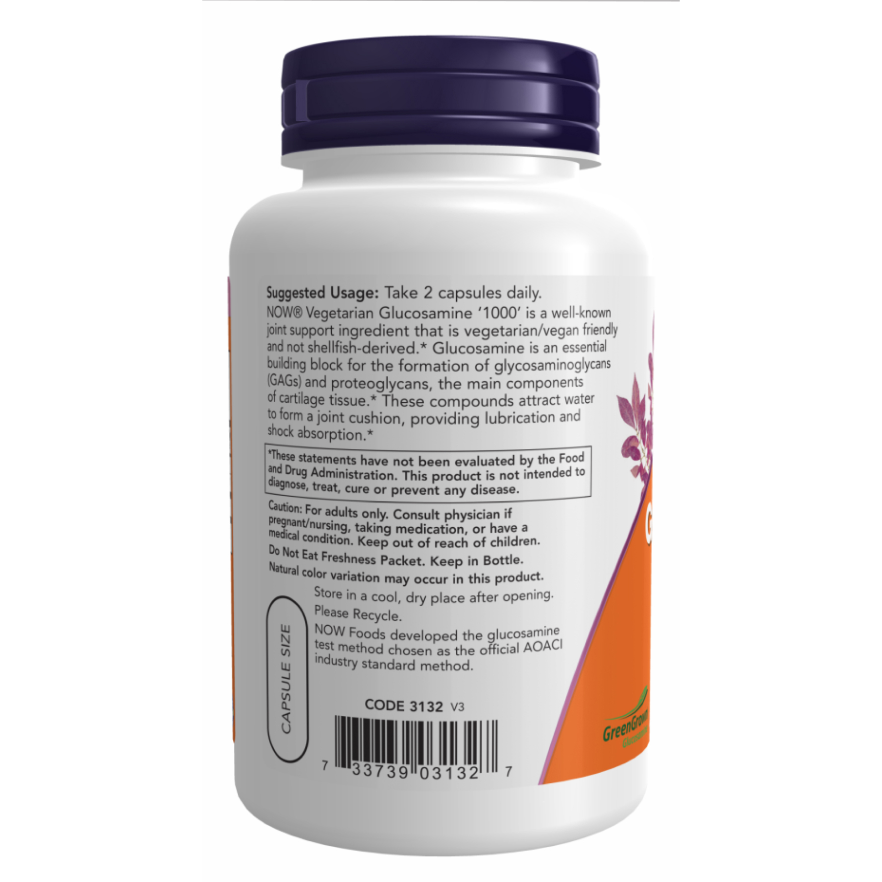 Veg Glucosamine 1000mg - 90 vcaps - Зображення 3
