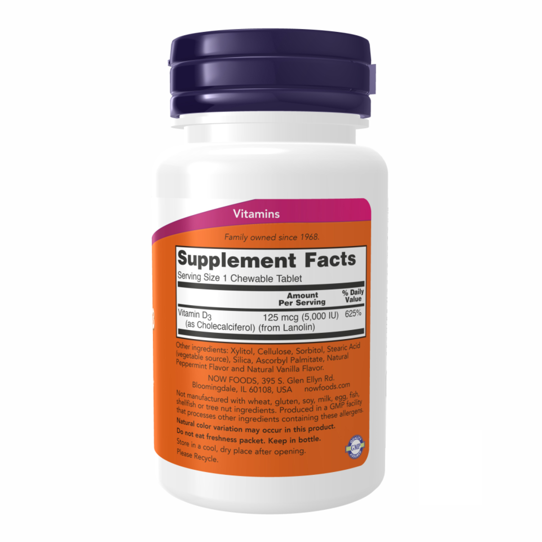 VIT D-3 5000 IU Chewable Mint - 120 loz - Зображення 2