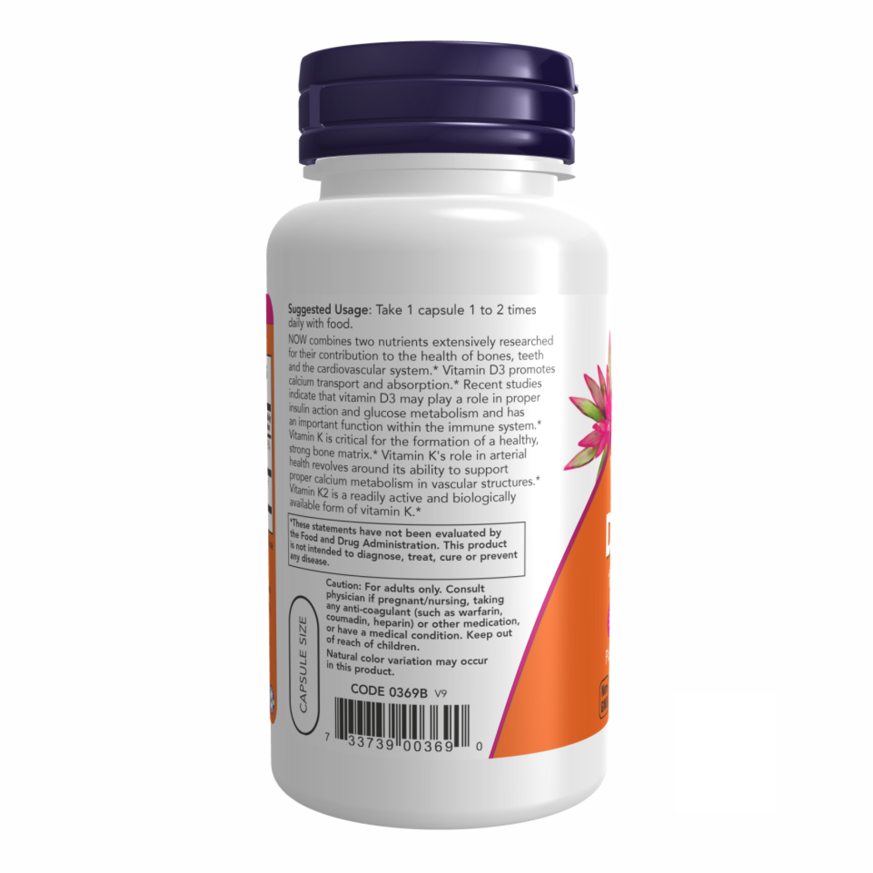 VIT D-3 & K2 1000 IU - 120 vcaps - Зображення 3