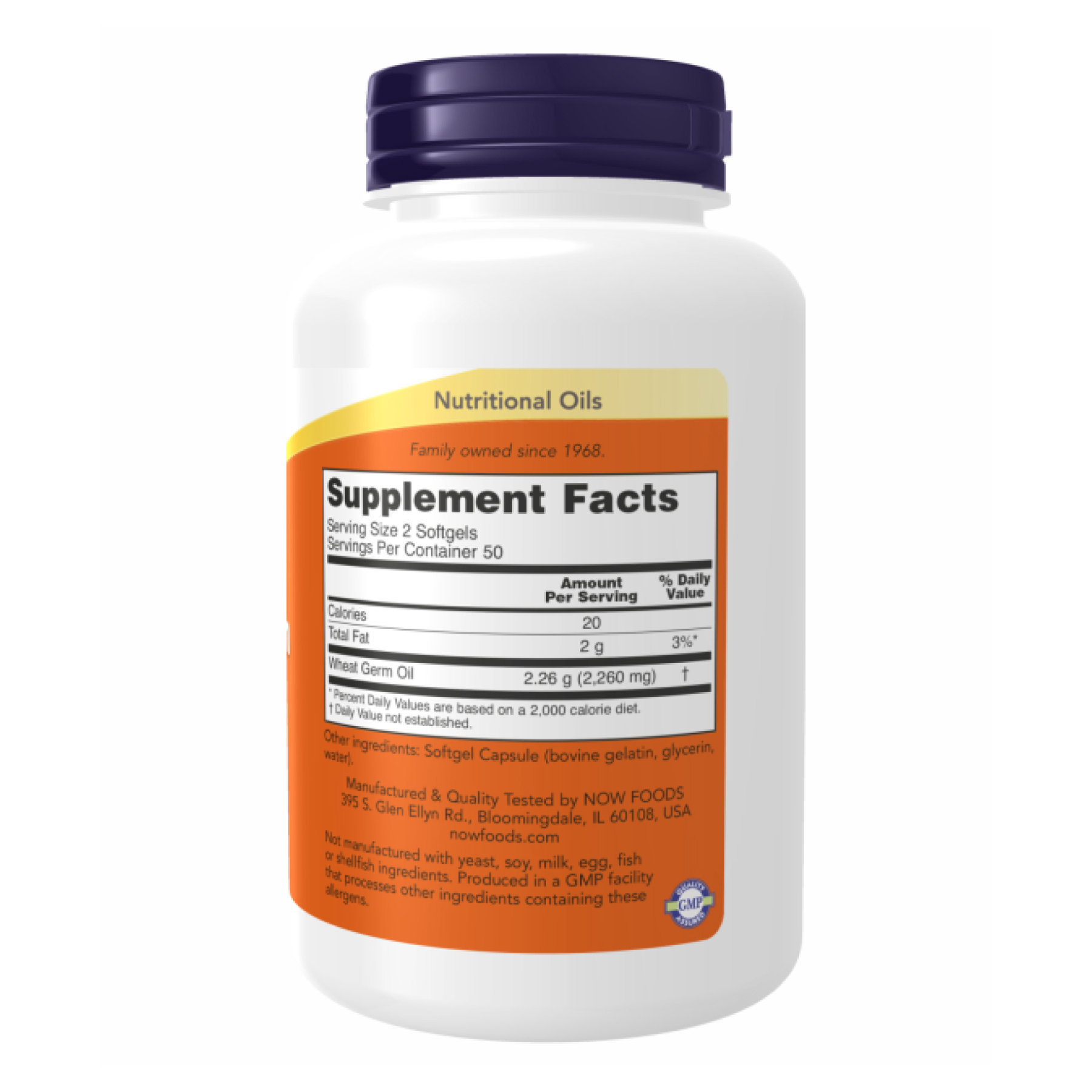 Wheat Germ Oil 1130mg - 100 sgels - Зображення 2