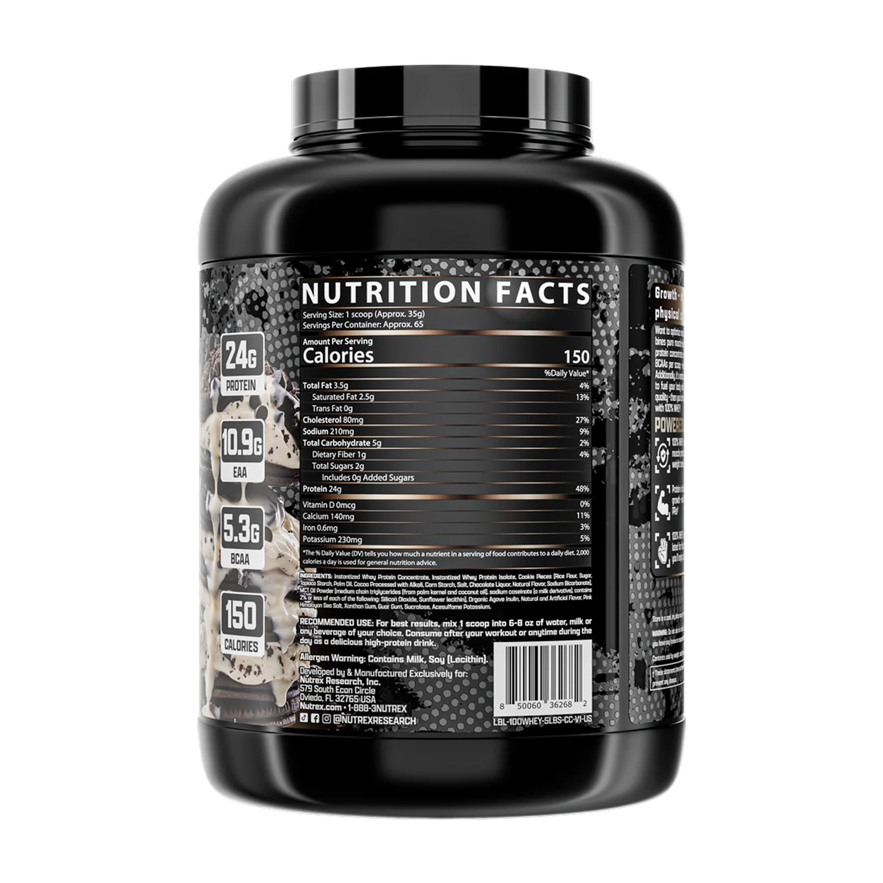 100% Whey Protein - 2265g Vanilla - Зображення 2