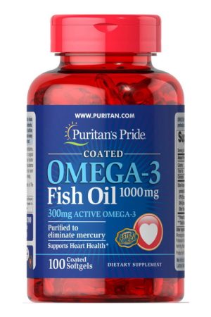 Omega-3 Fish Oil 1000 mg (300 mg Active Omega-3) - 100 Softgels (Пошкоджена кришка)