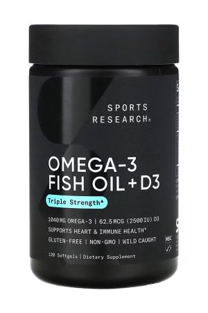 Omega-3 Fish Oil Alask Omega 1250mg + D3 2500IU - 120 softgels