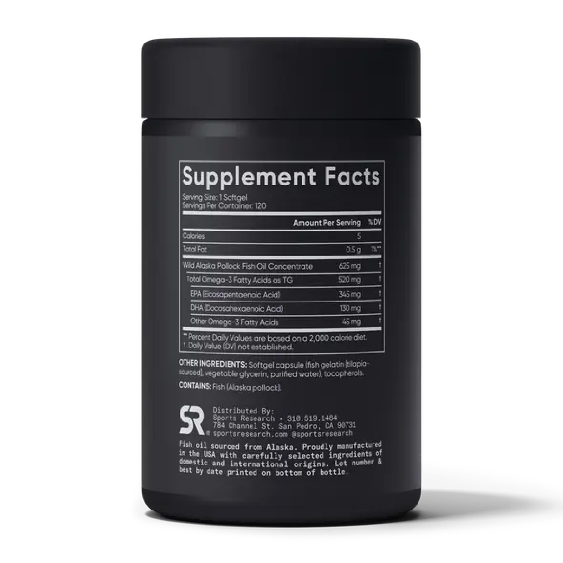 Omega-3 Fish Oil Alaska 625mg - 120 mini softgels - Зображення 2
