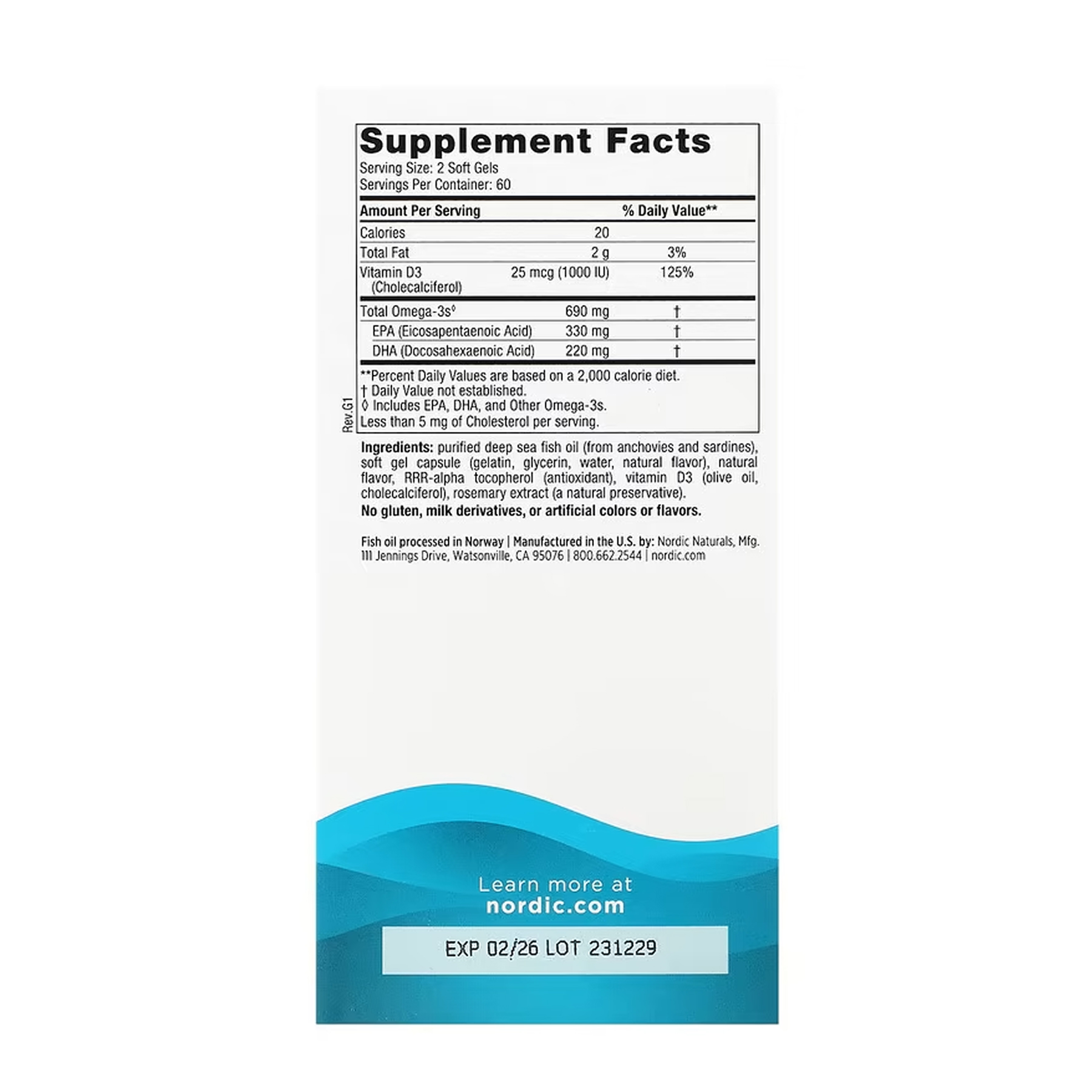 Omega-3D - 120 softgels - Зображення 2